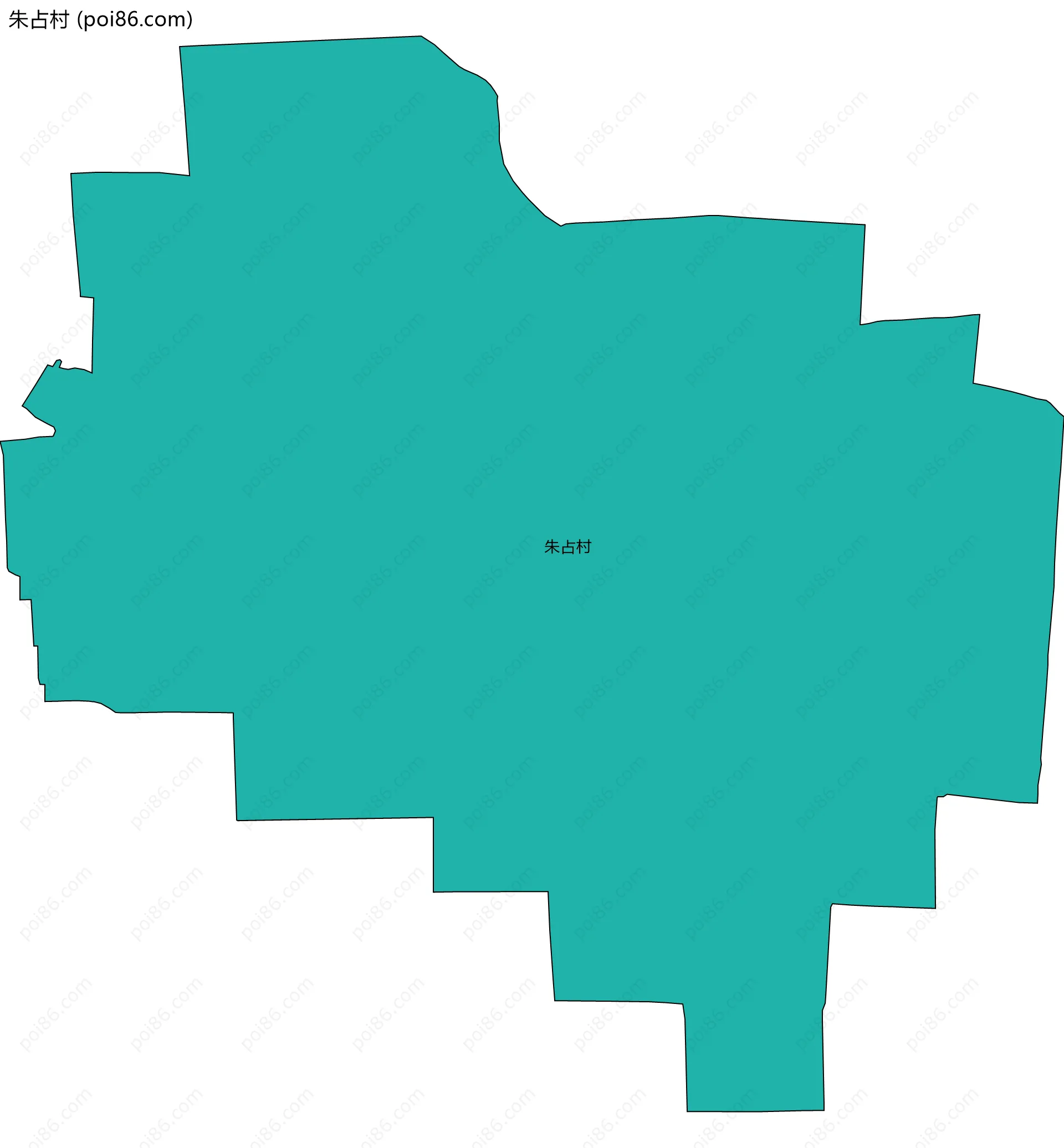 朱占村边界地图