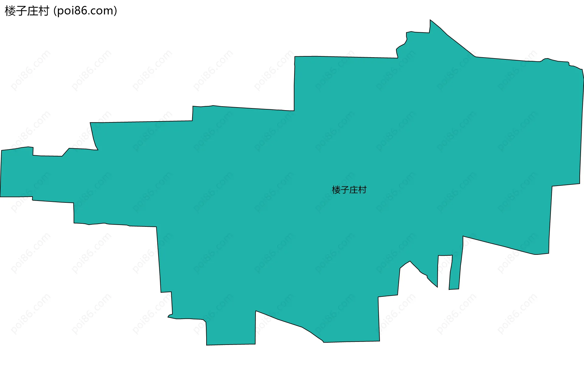 楼子庄村边界地图