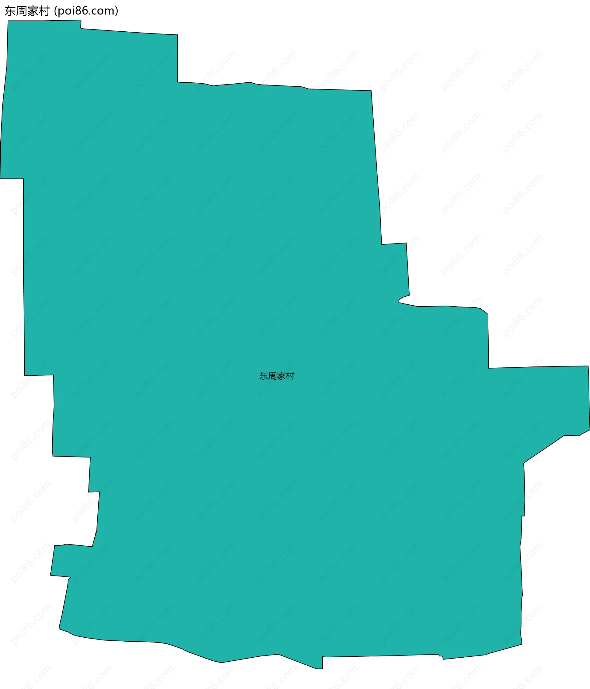 东周家村边界地图