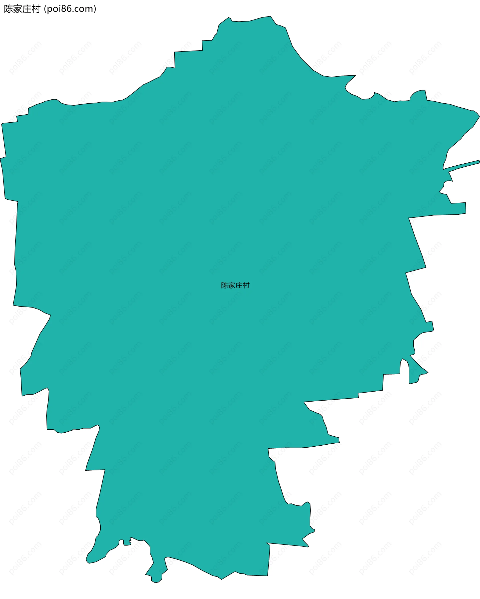 陈家庄村边界地图