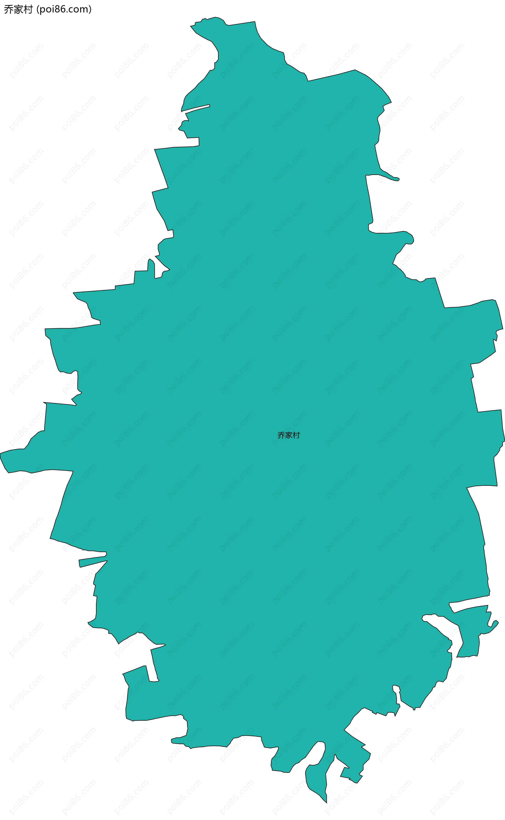 乔家村边界地图