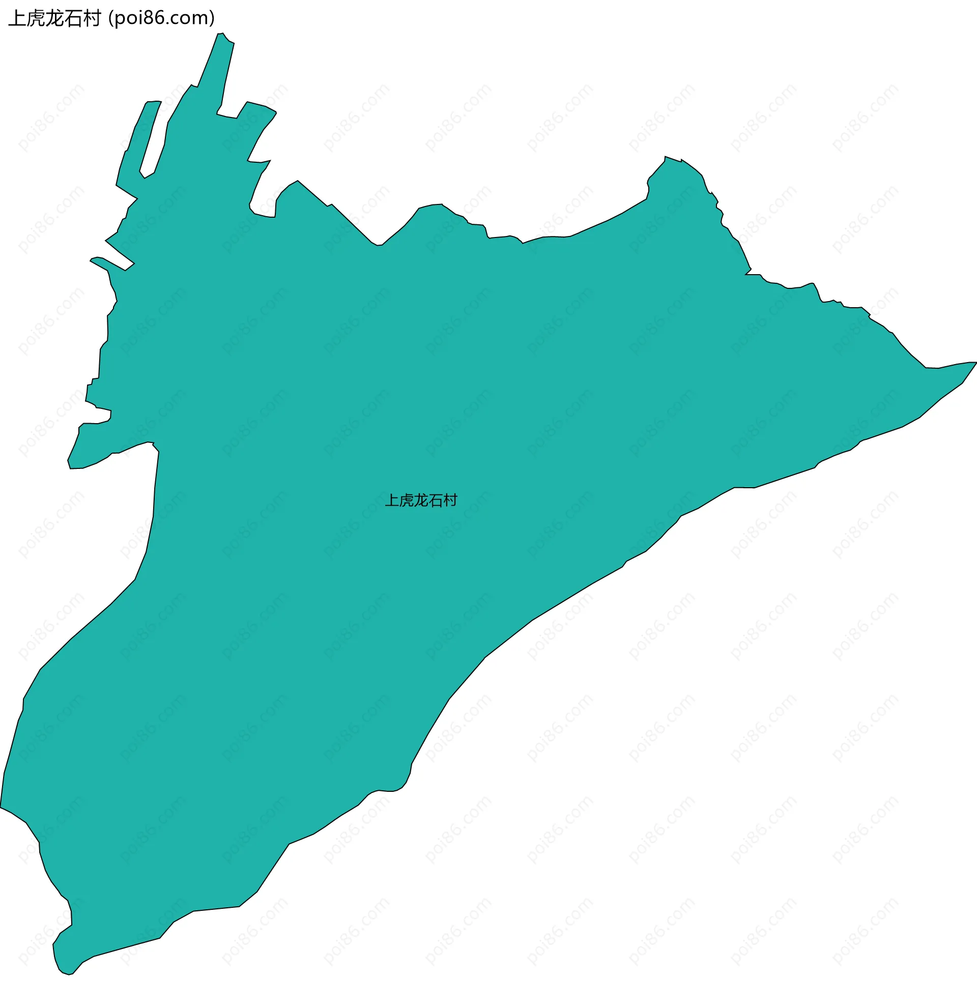 上虎龙石村边界地图