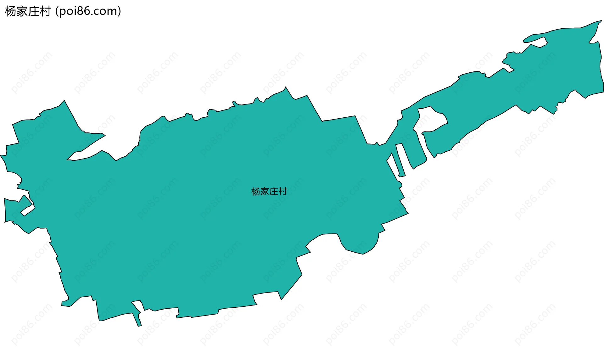 杨家庄村边界地图