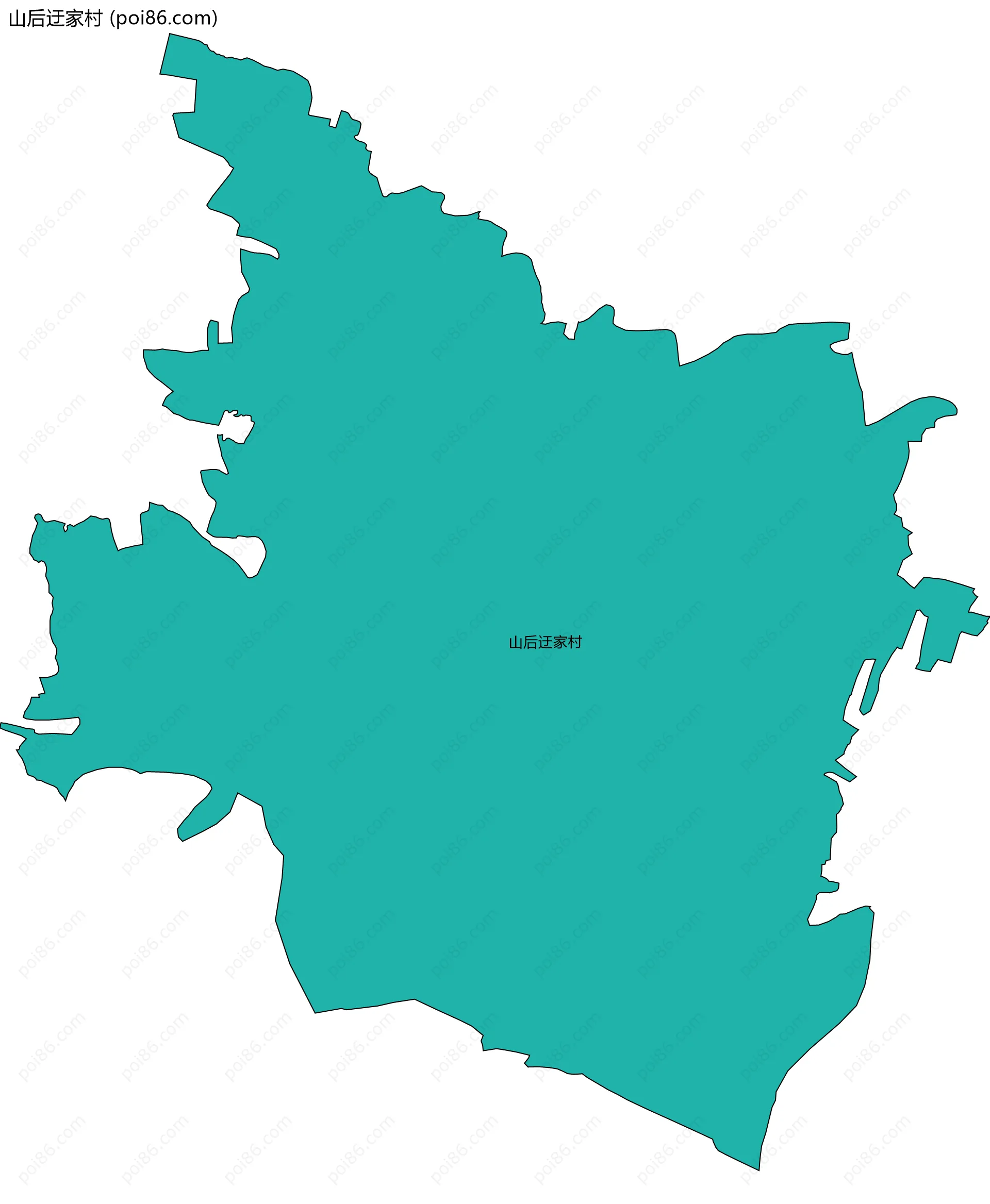 山后迂家村边界地图
