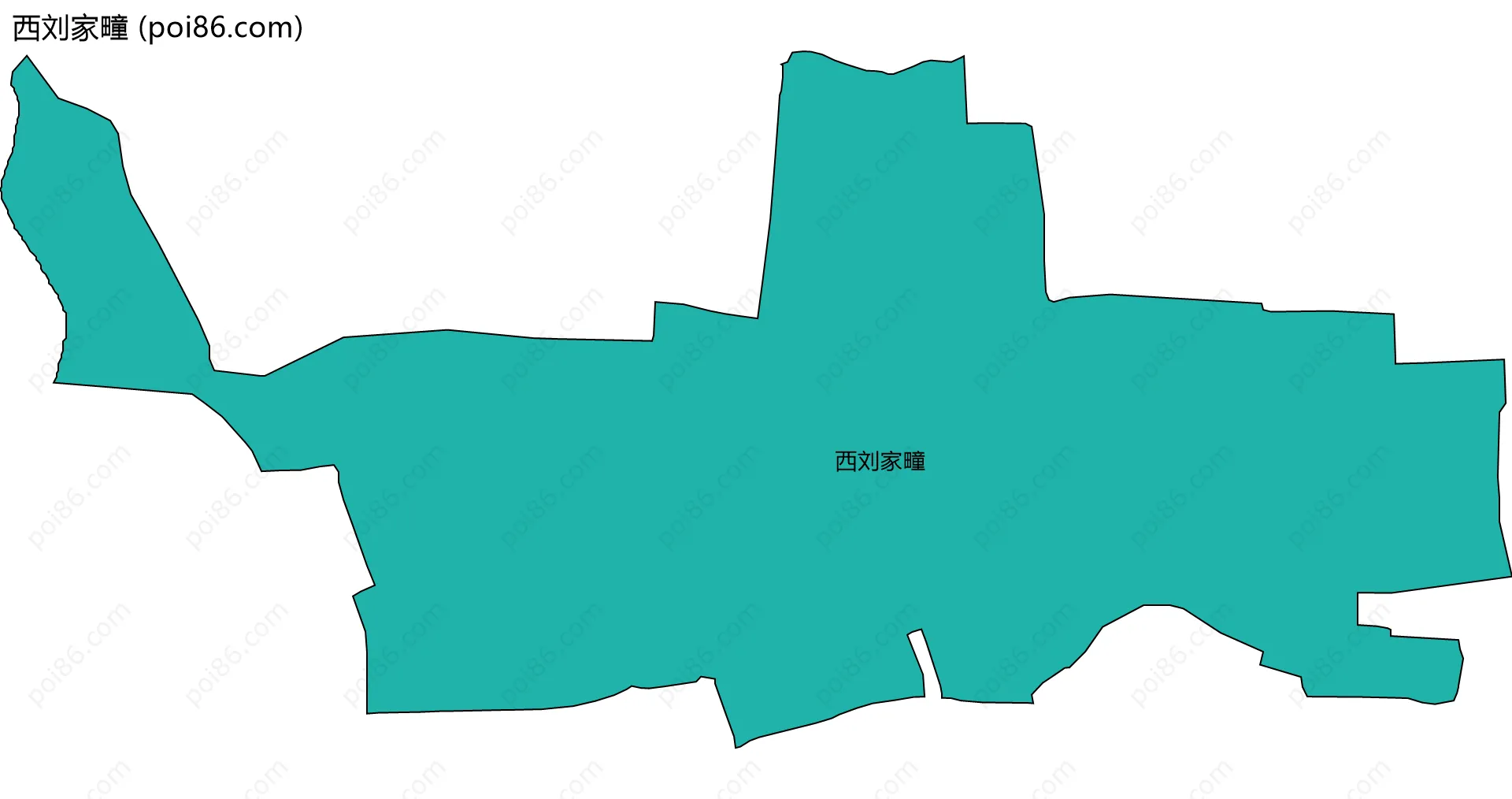 西刘家疃边界地图