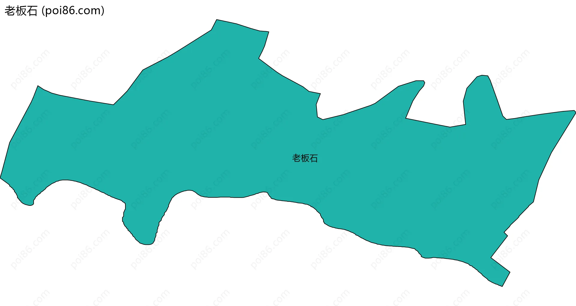 老板石边界地图