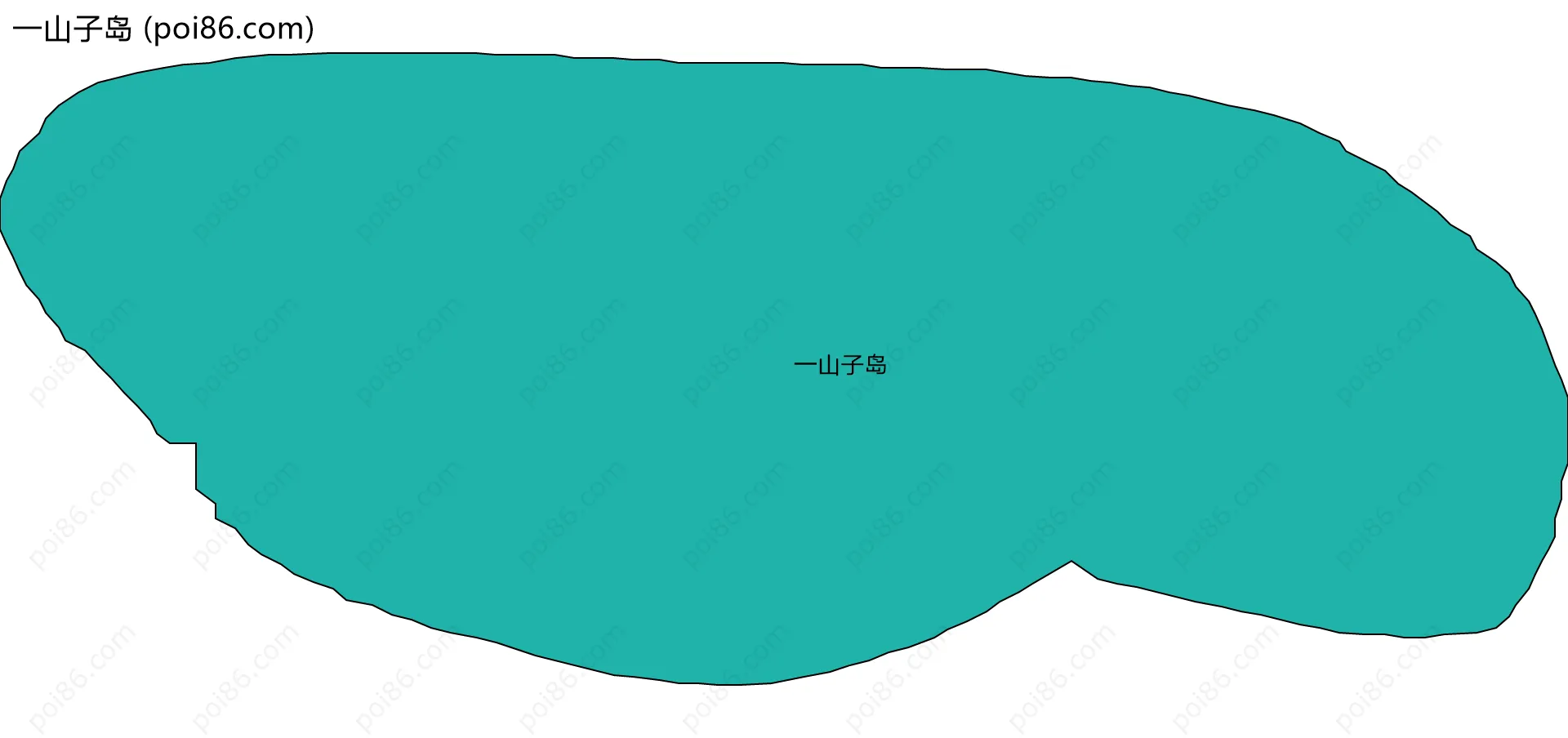 一山子岛边界地图