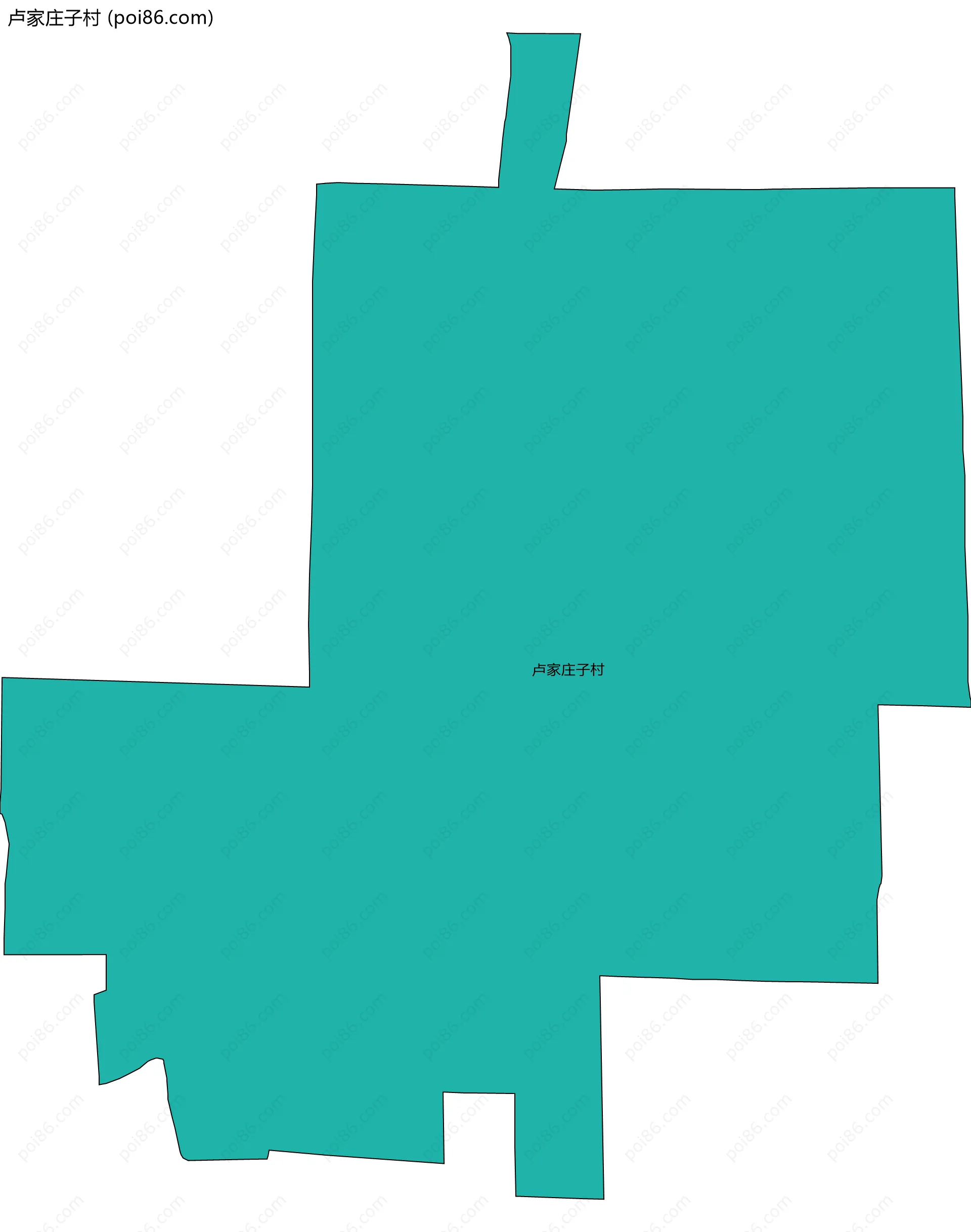 卢家庄子村边界地图