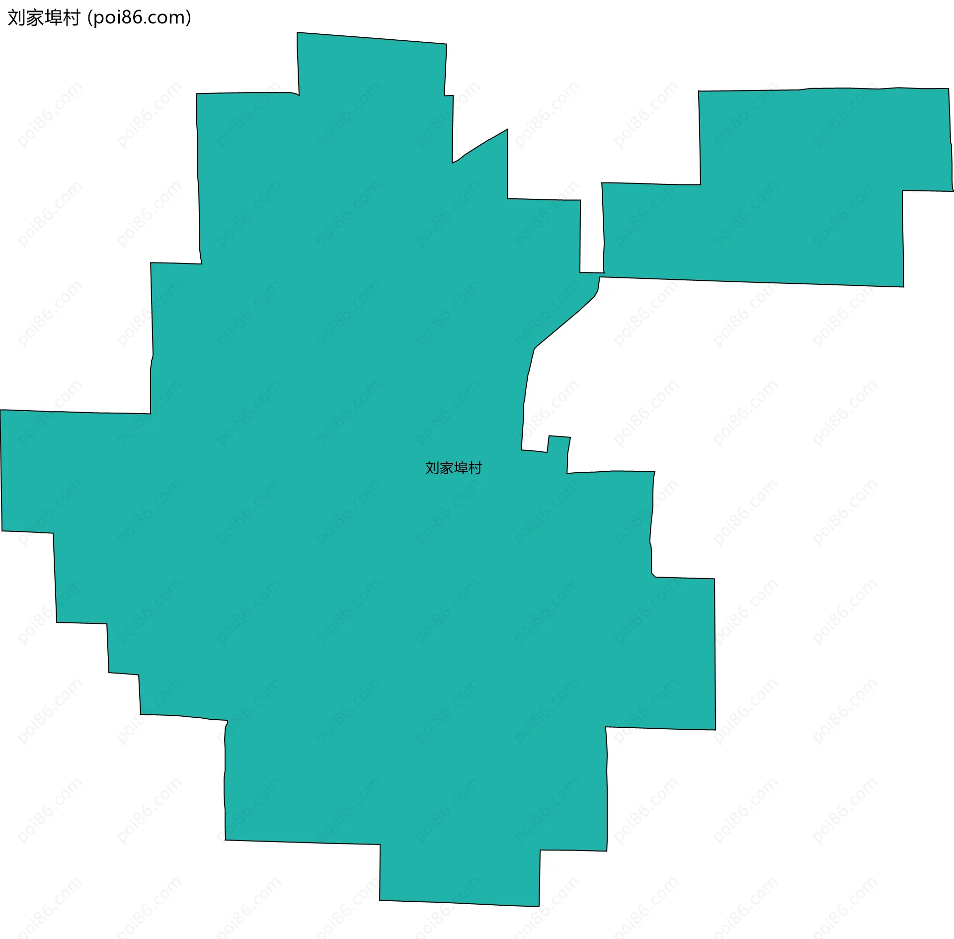 刘家埠村边界地图
