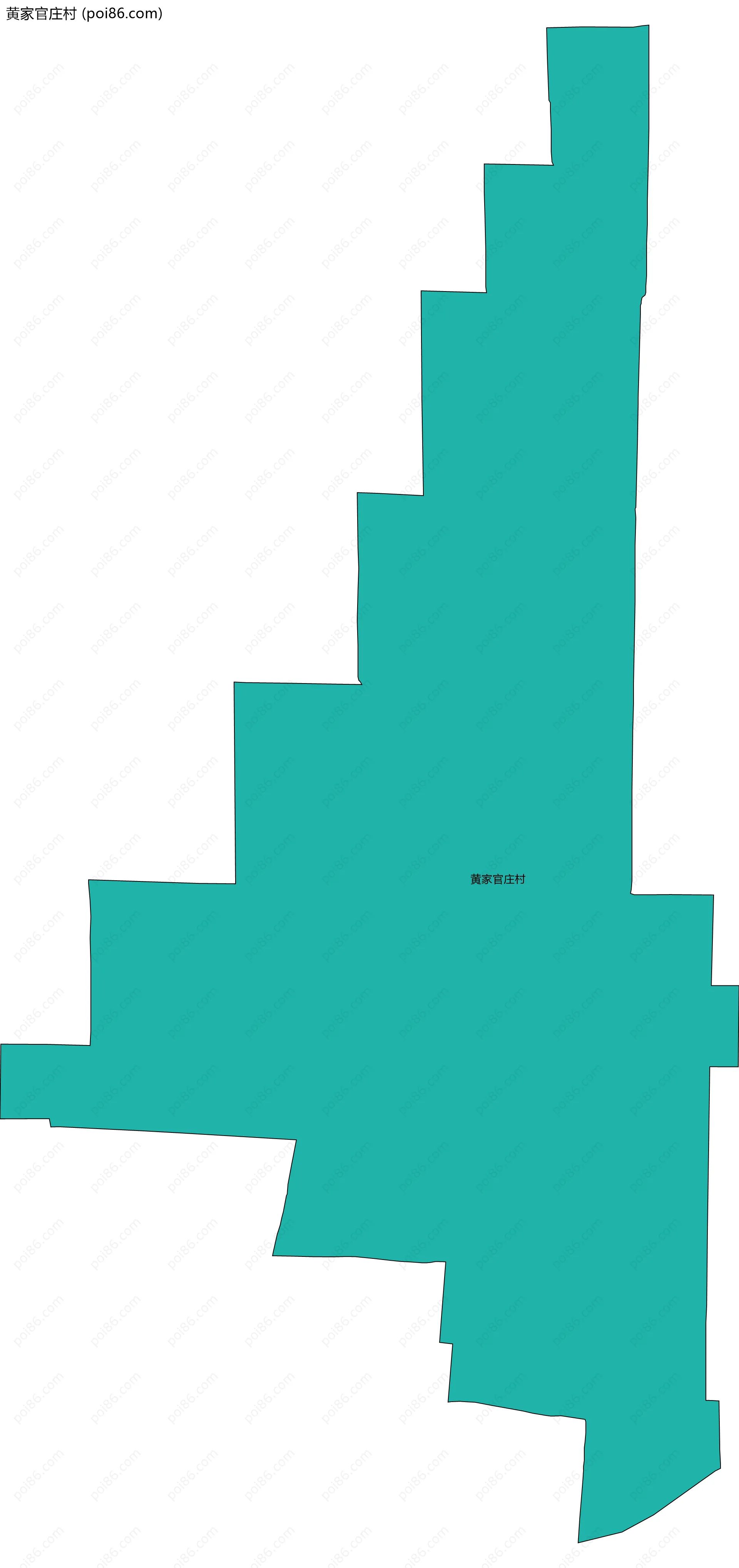 黄家官庄村边界地图