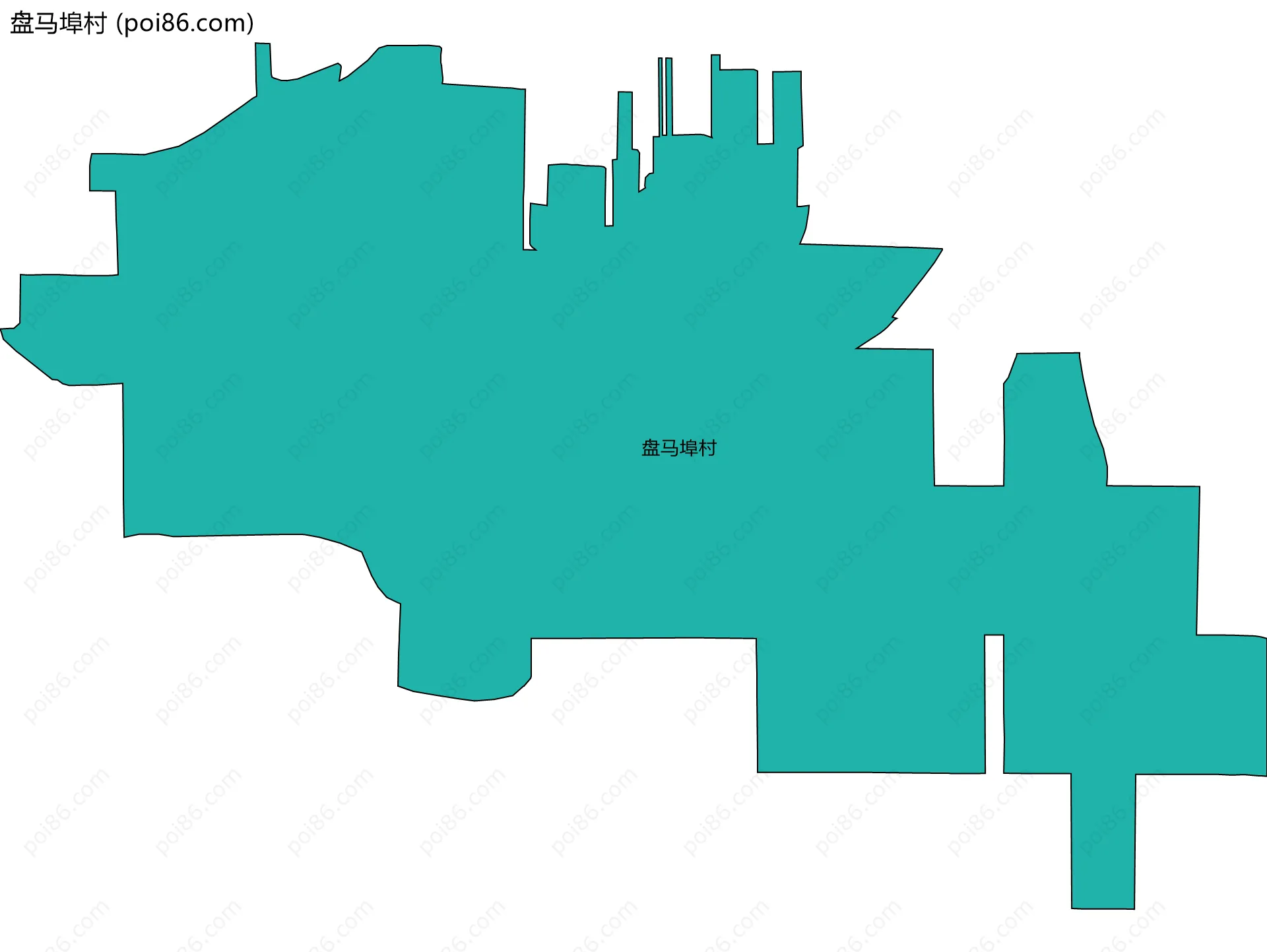 盘马埠村边界地图