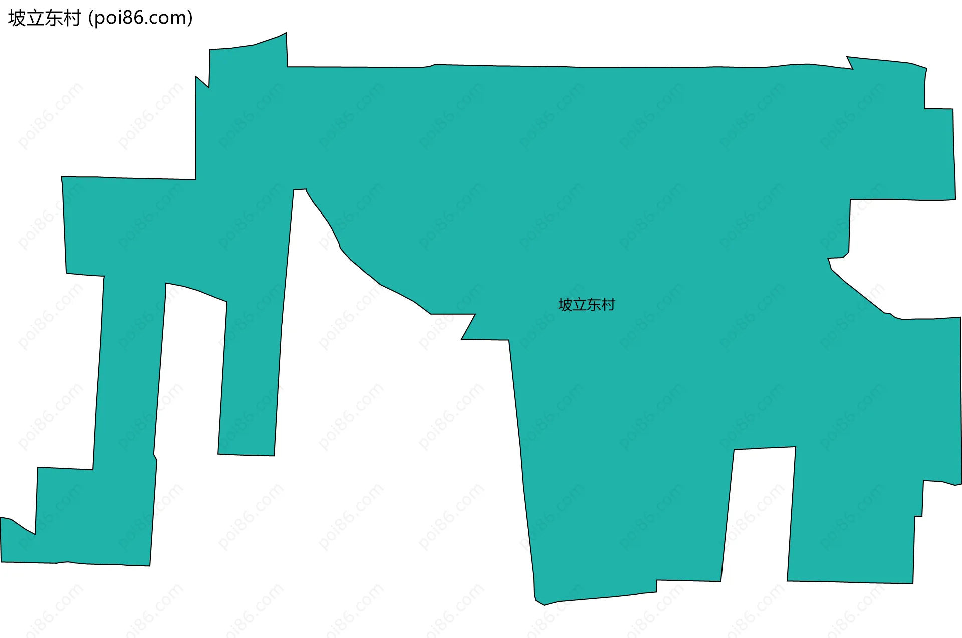 坡立东村边界地图