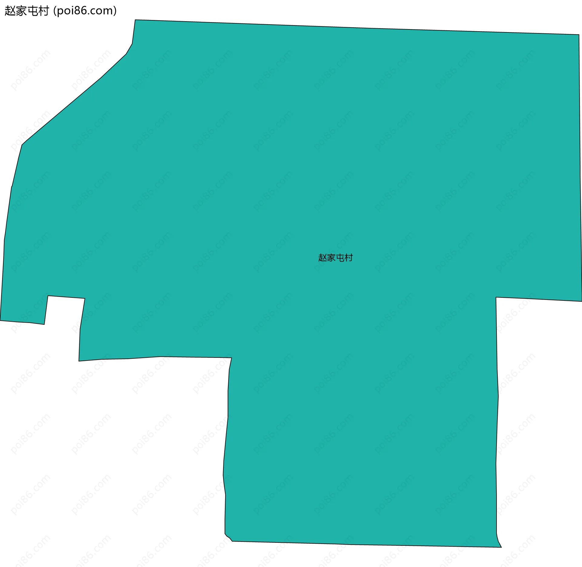 赵家屯村边界地图