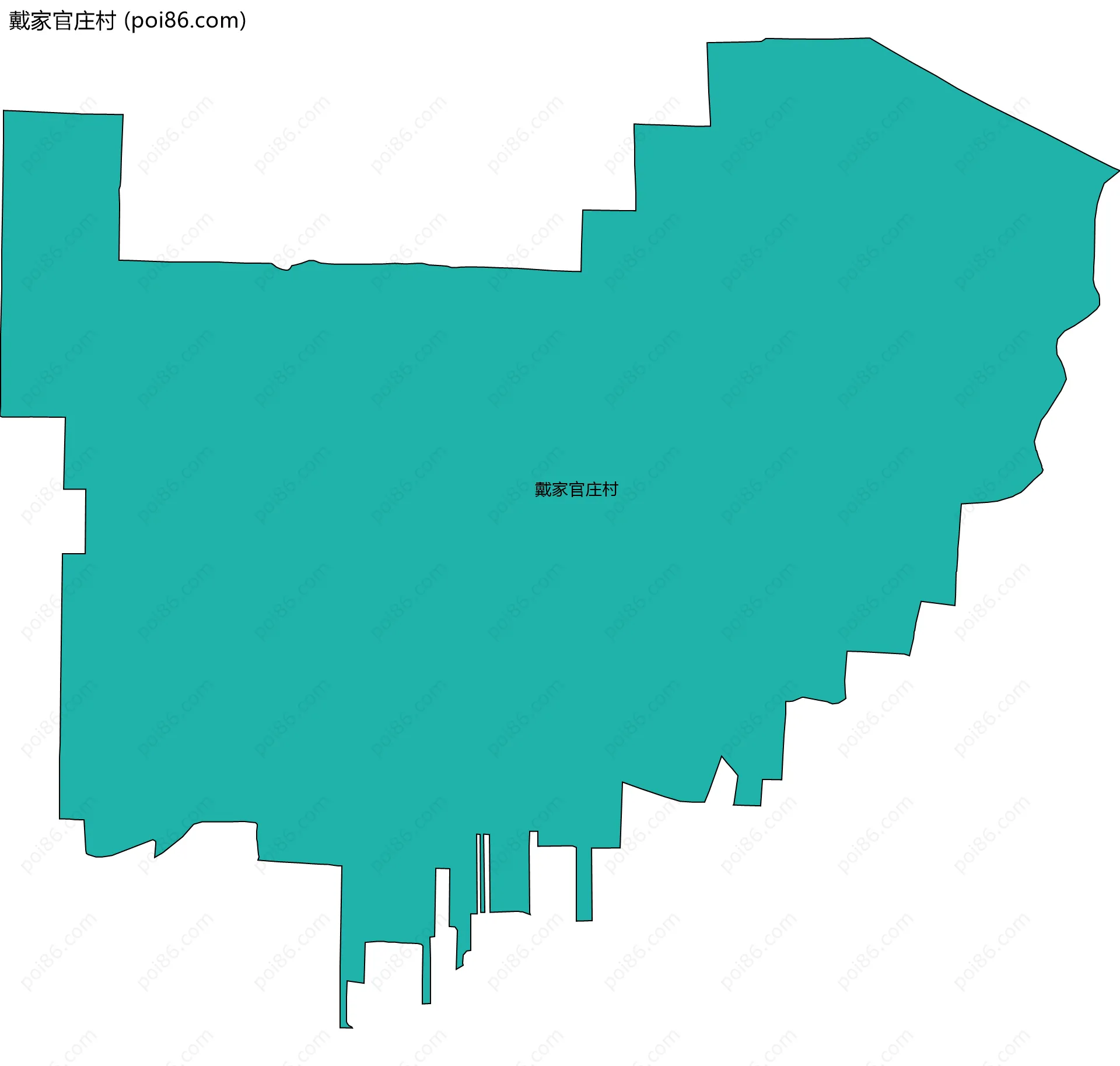 戴家官庄村边界地图