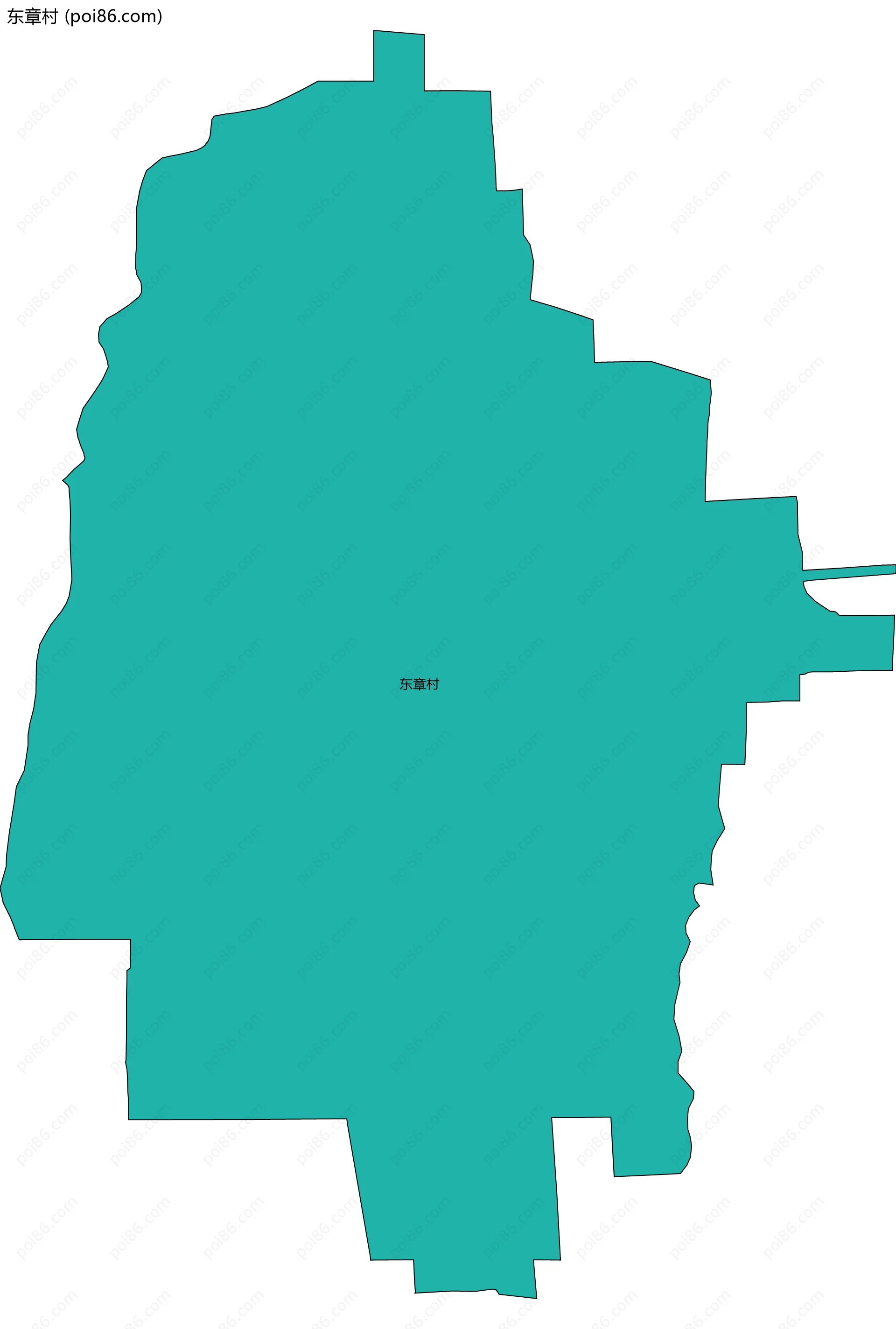 东章村边界地图