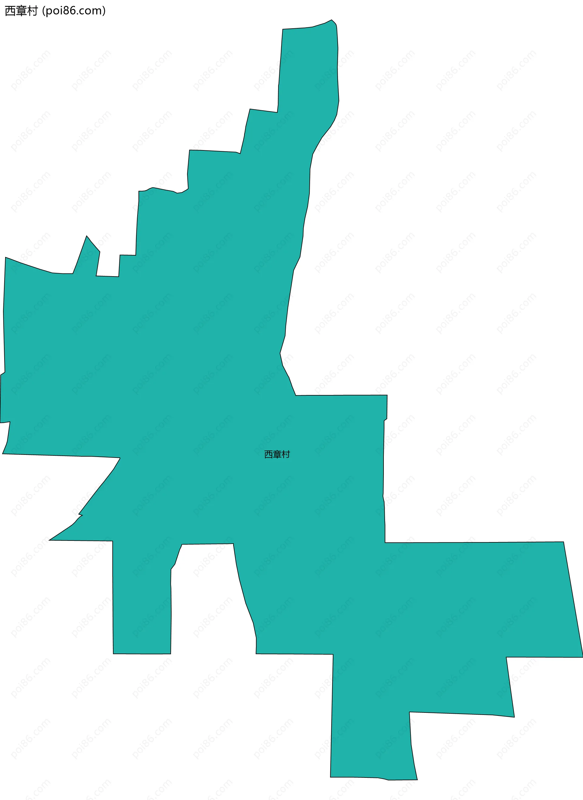 西章村边界地图