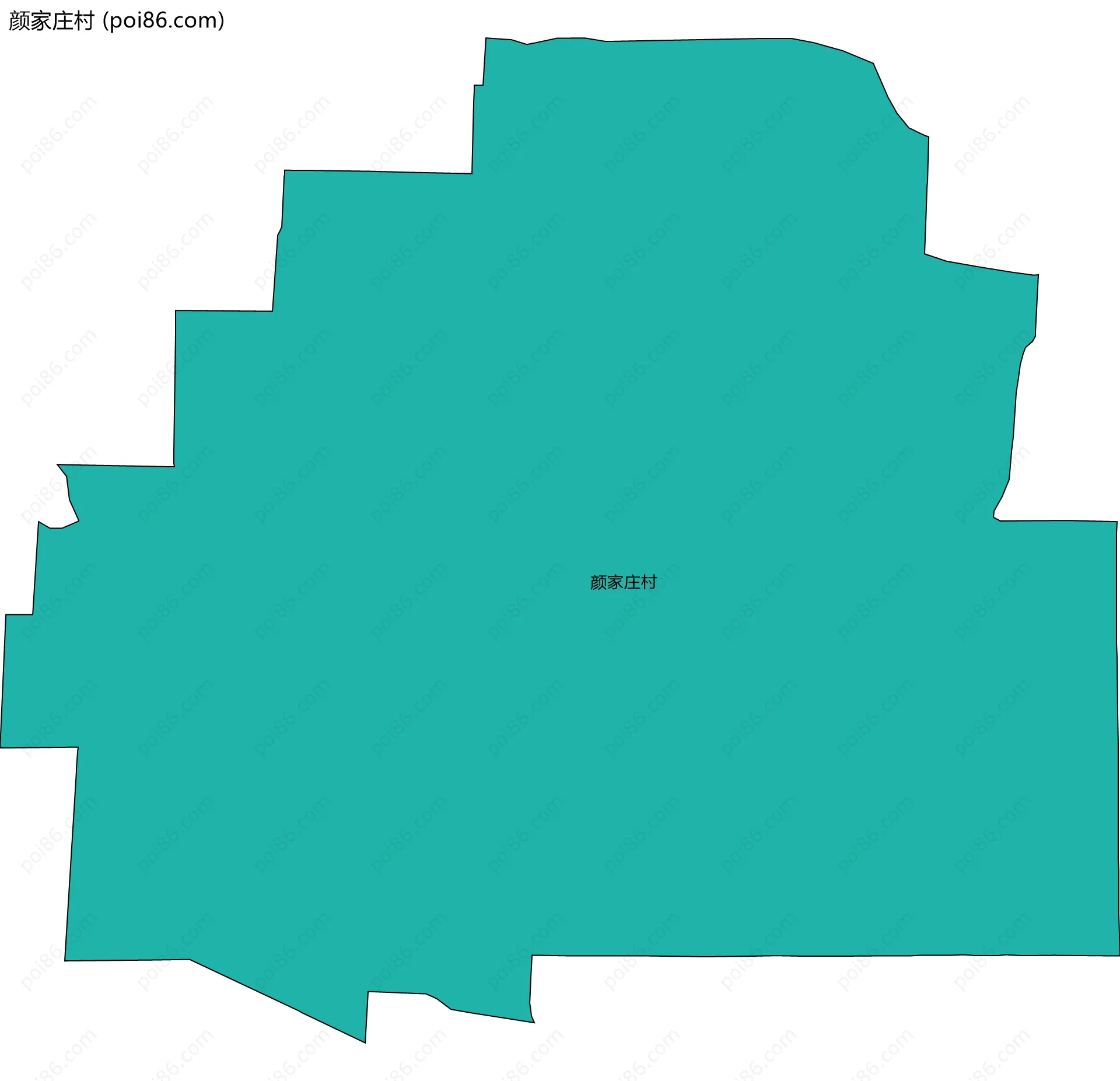 颜家庄村边界地图