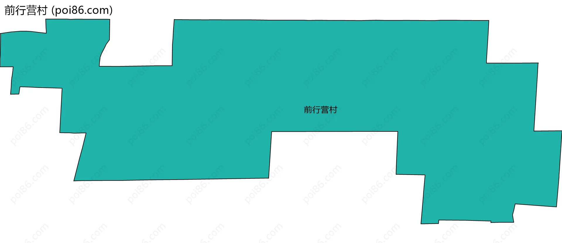 前行营村边界地图