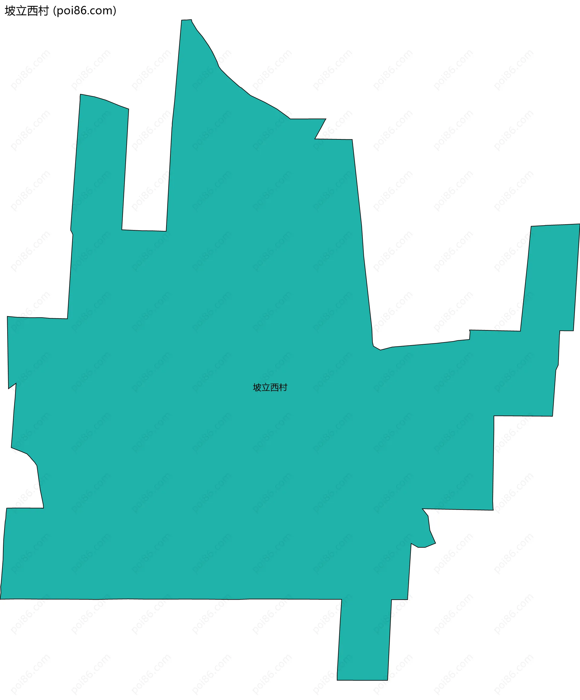 坡立西村边界地图