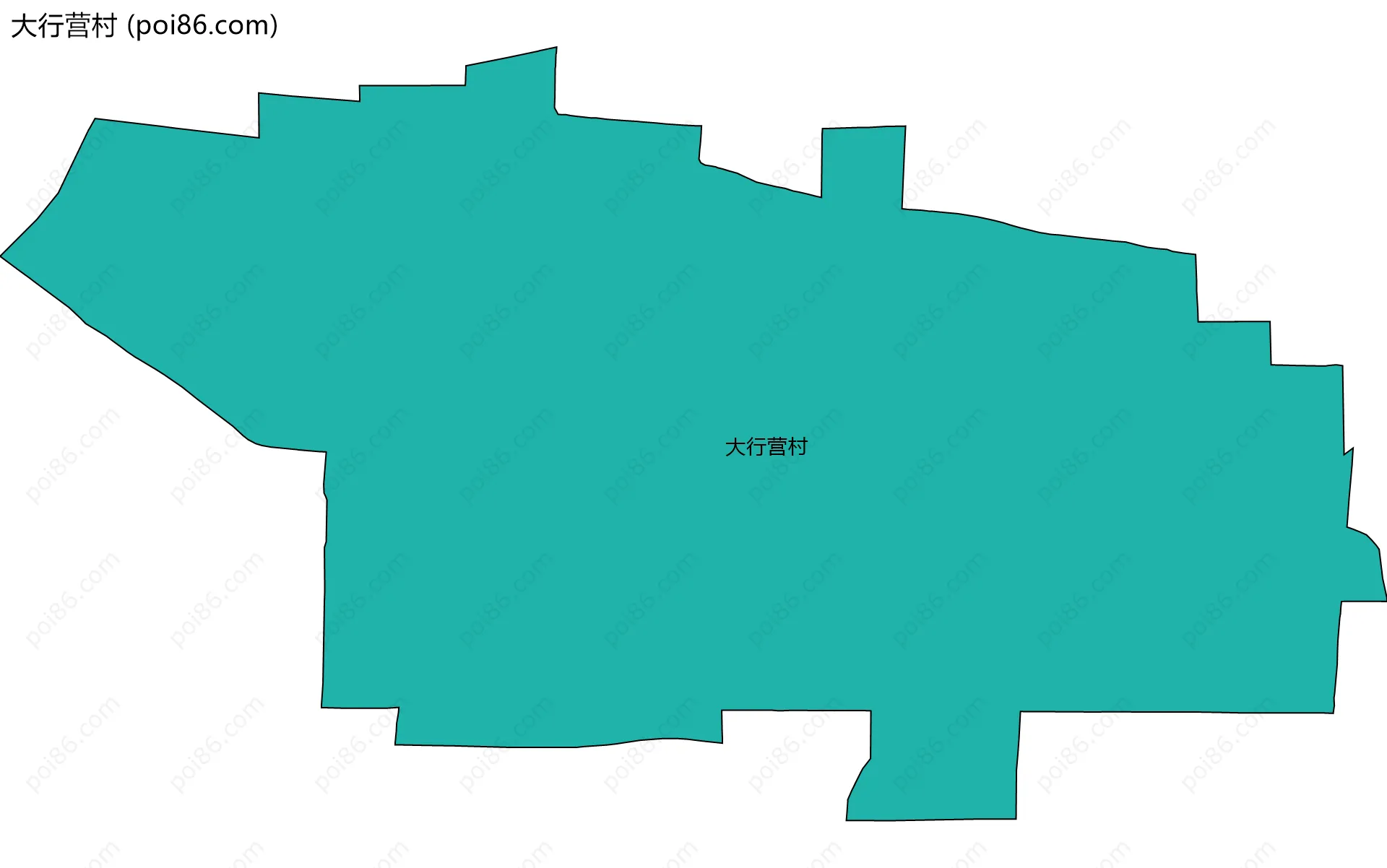 大行营村边界地图
