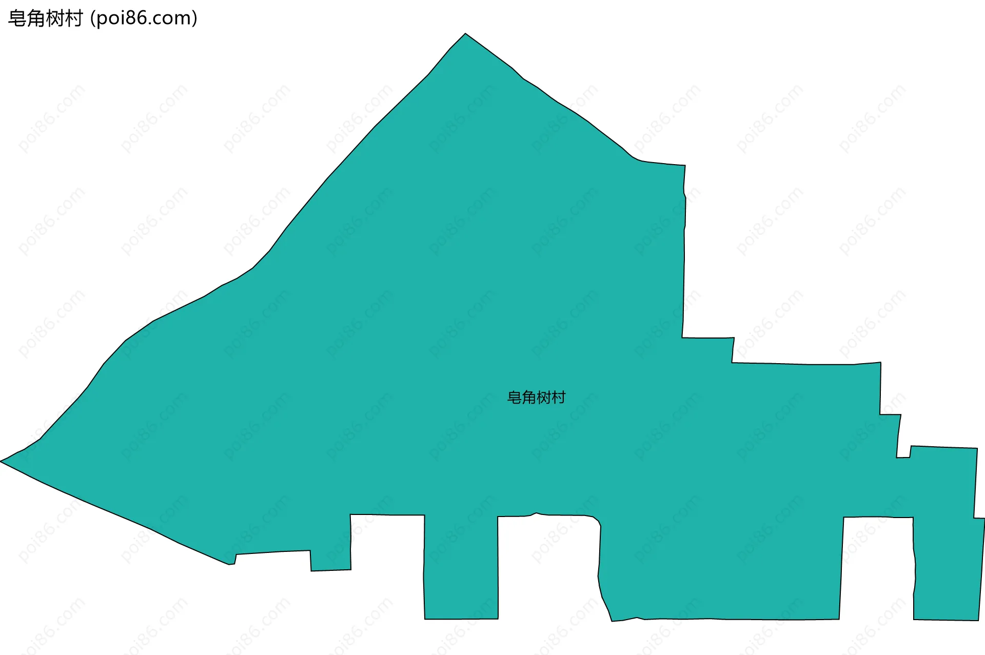 皂角树村边界地图