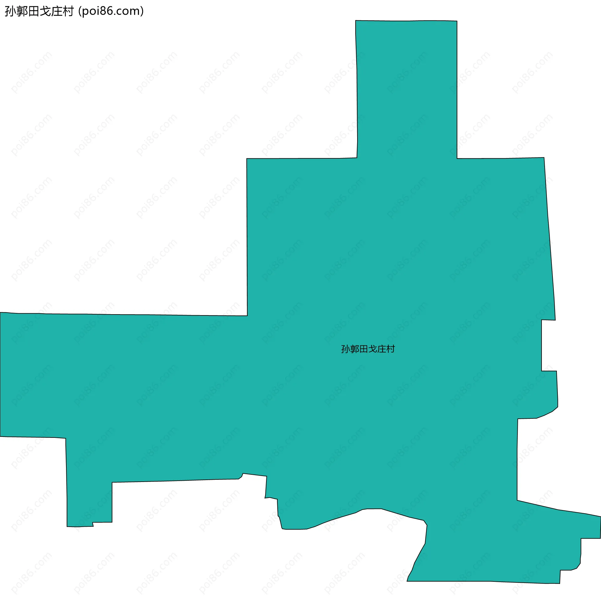 孙郭田戈庄村边界地图