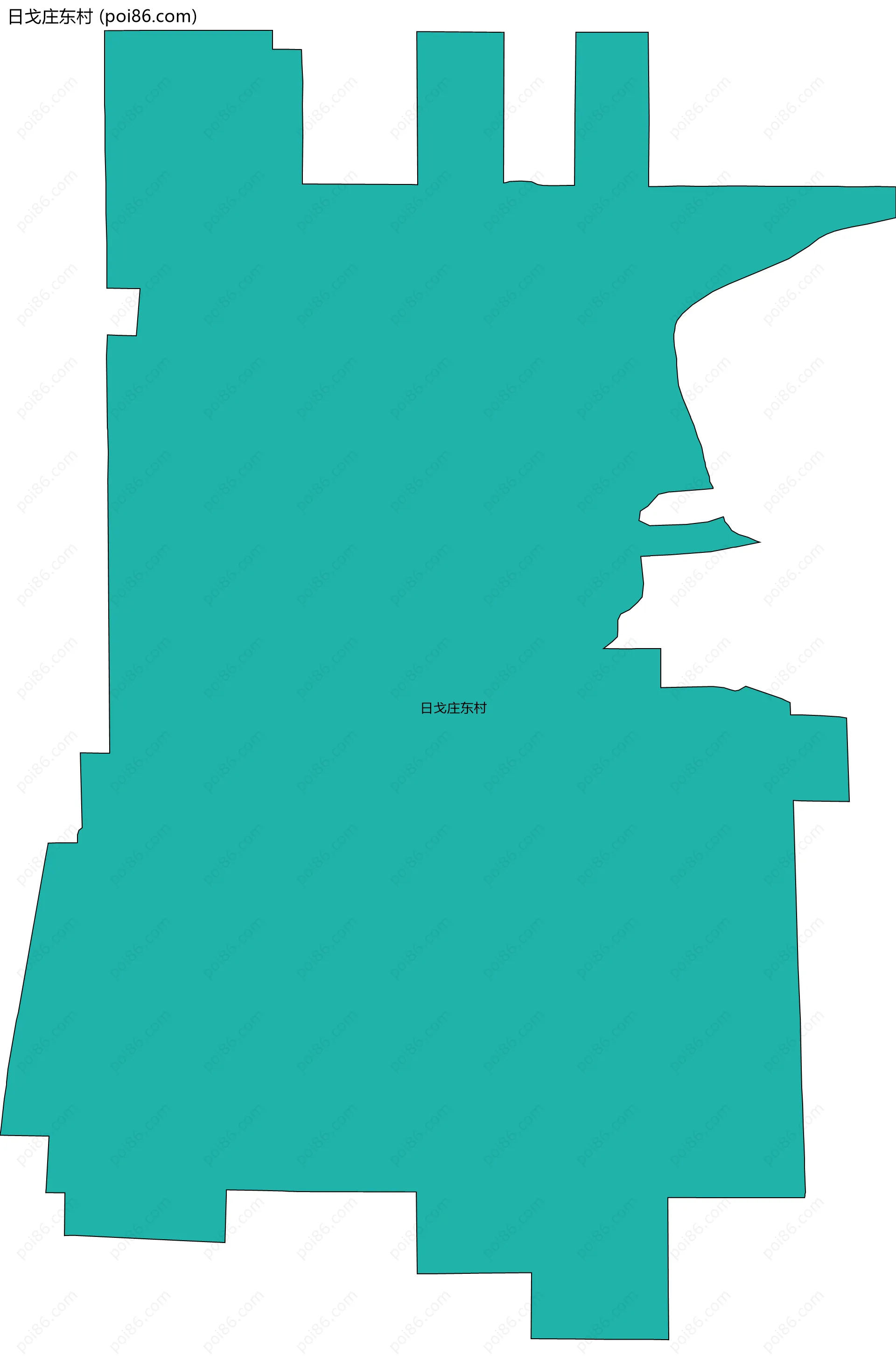 日戈庄东村边界地图