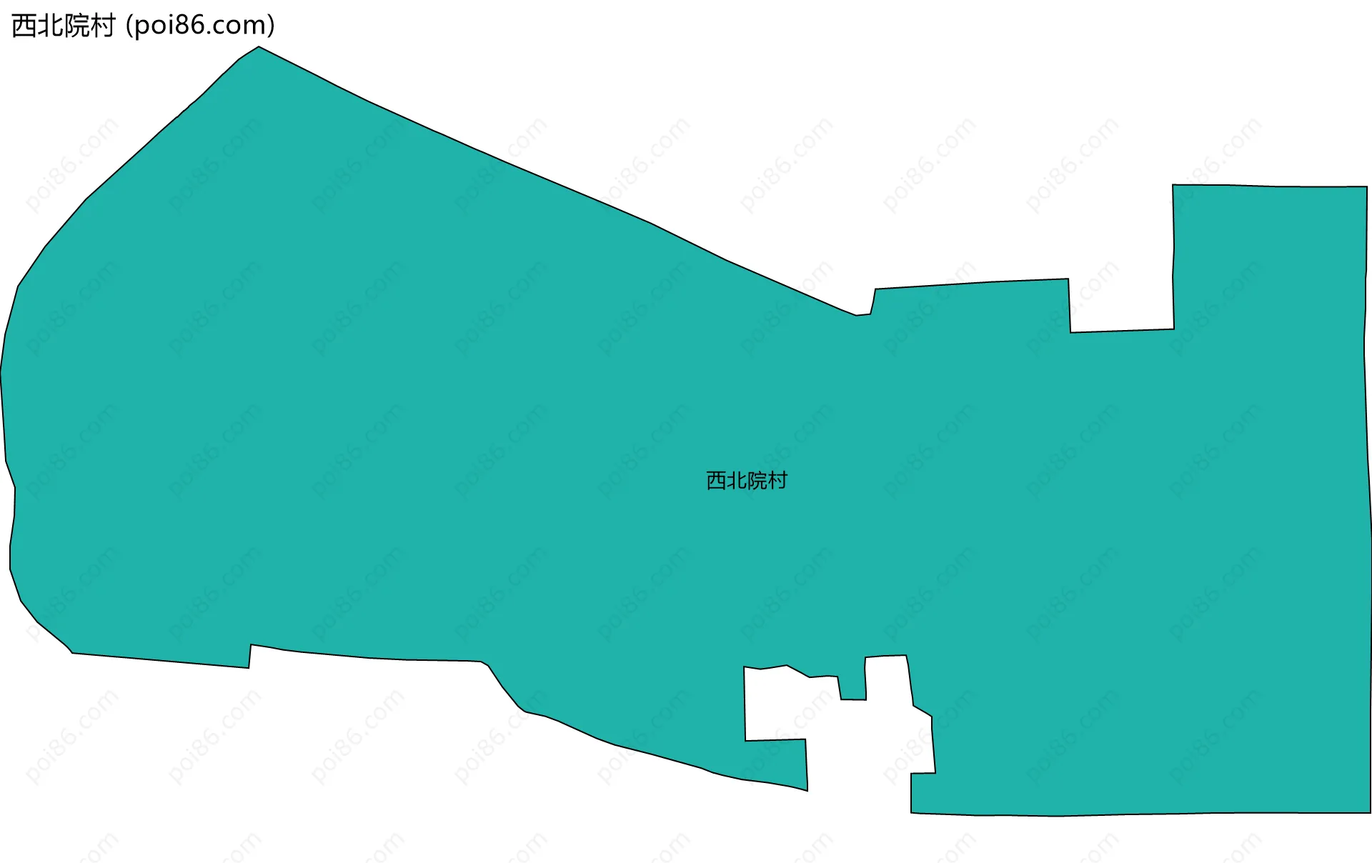 西北院村边界地图