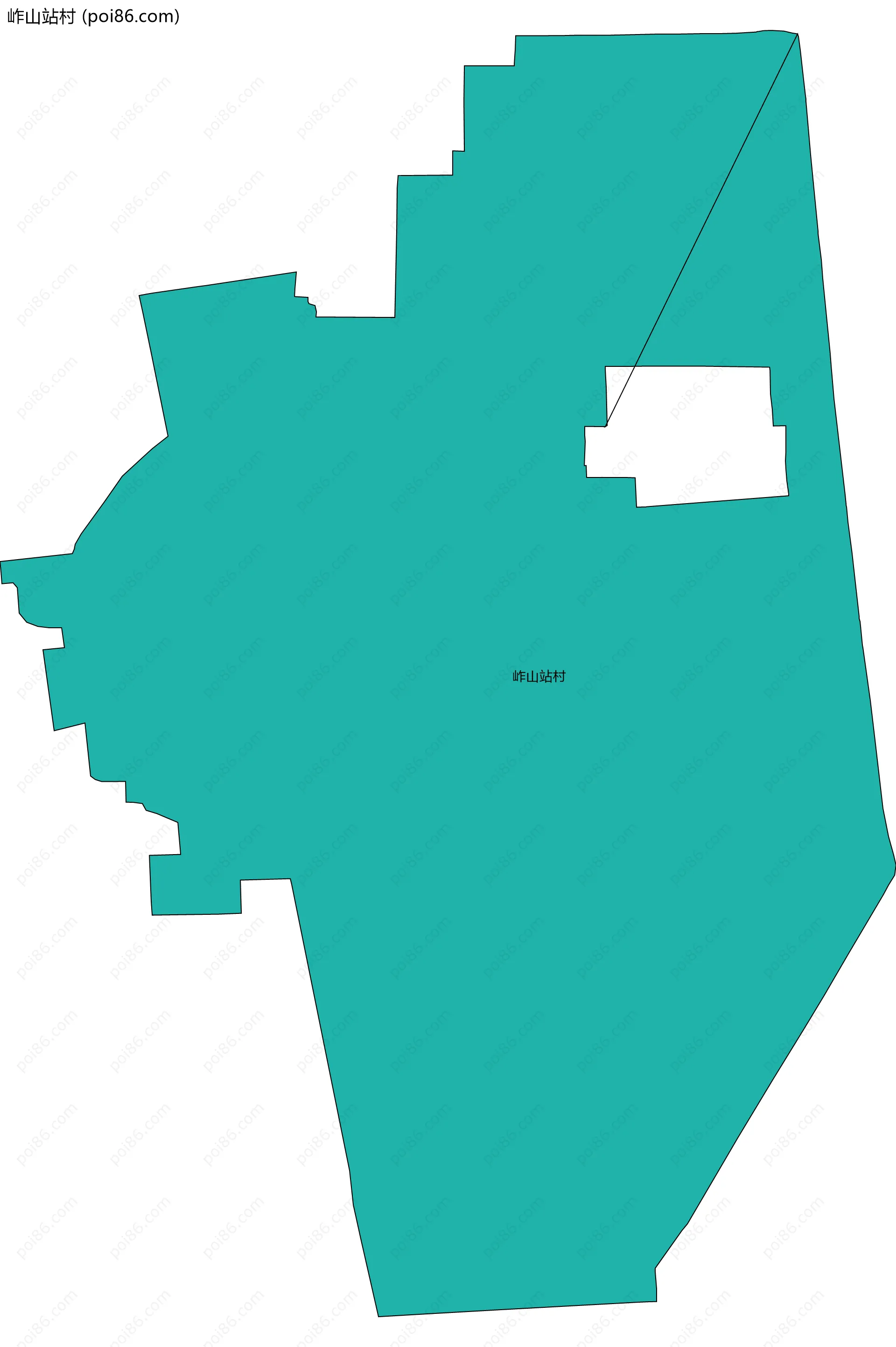岞山站村边界地图