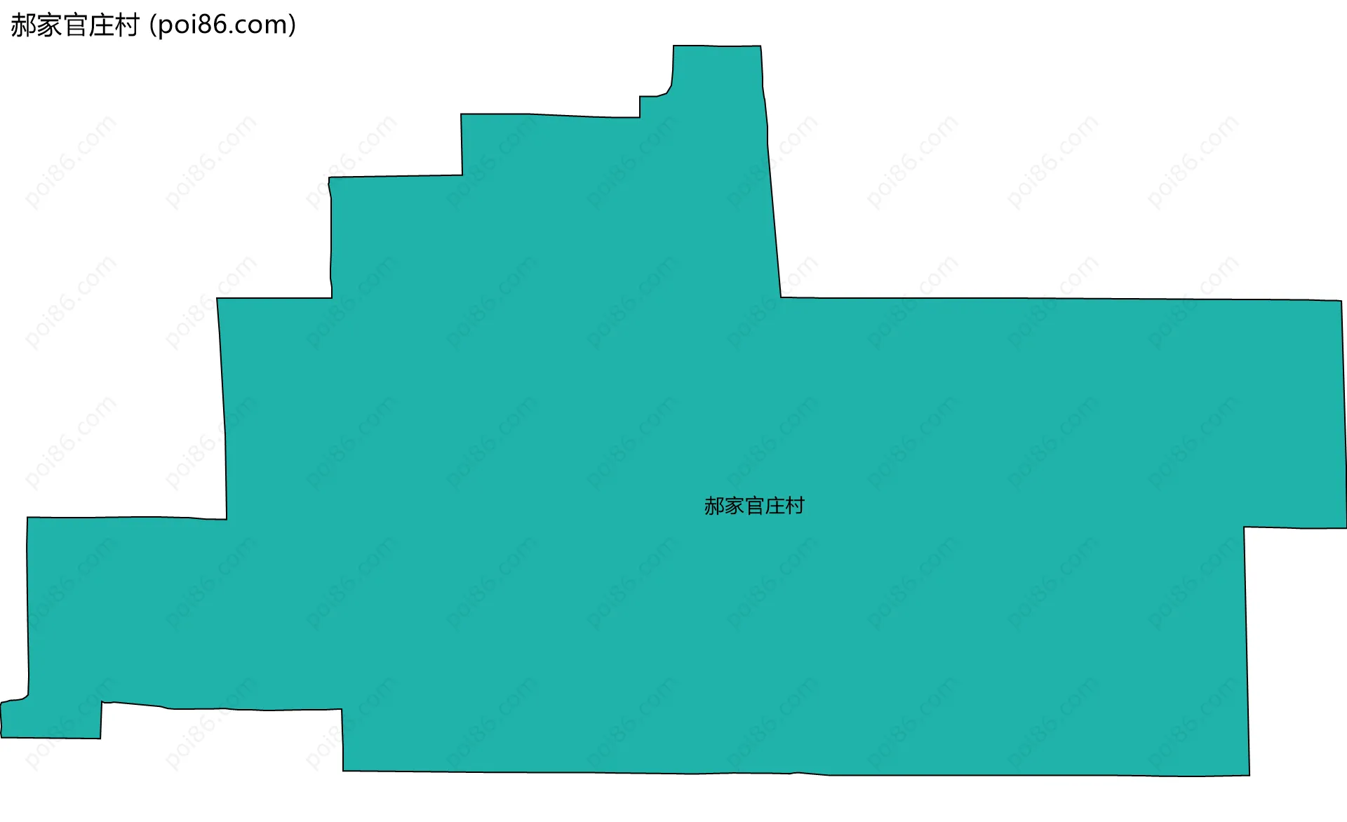 郝家官庄村边界地图