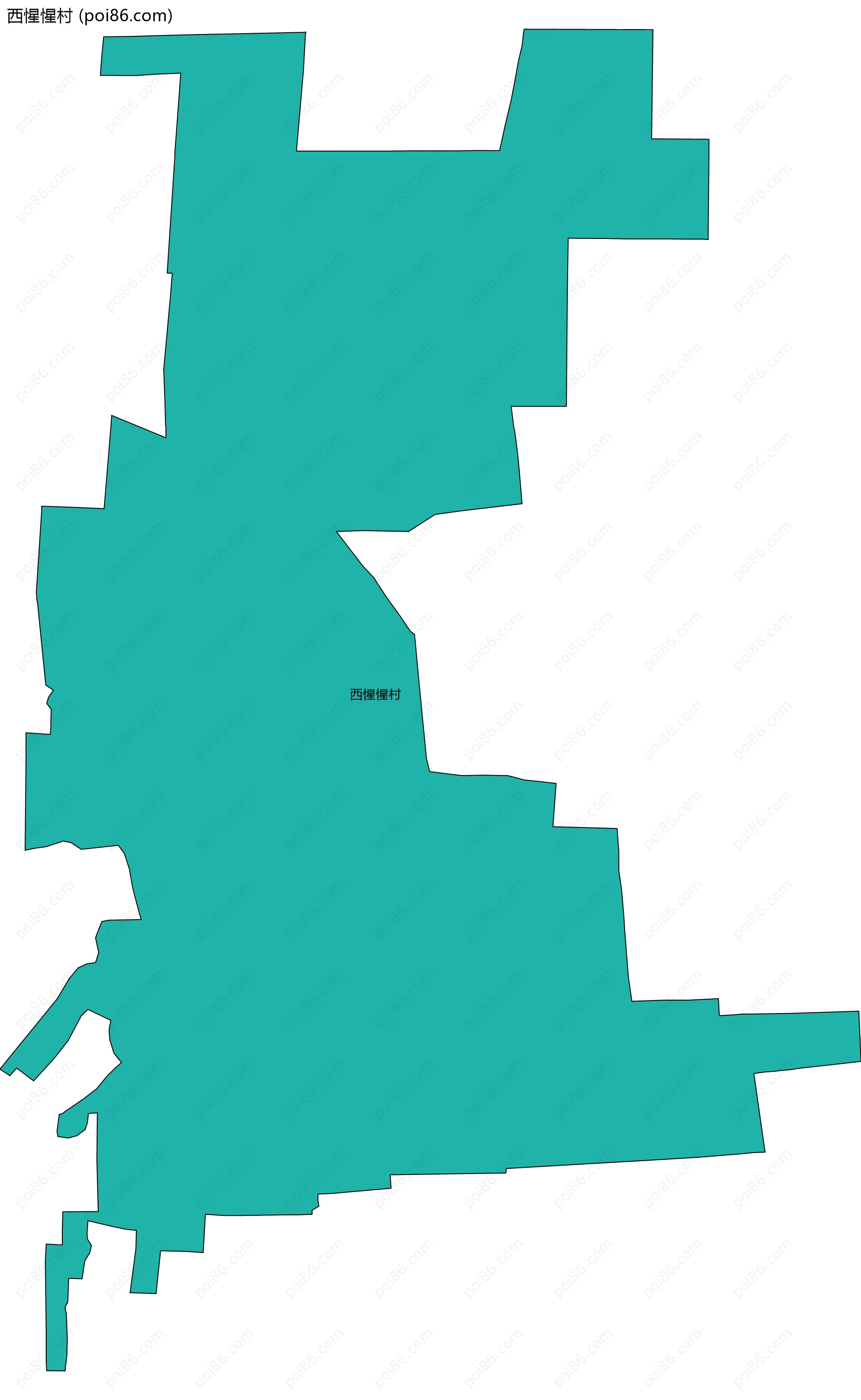 西惺惺村边界地图