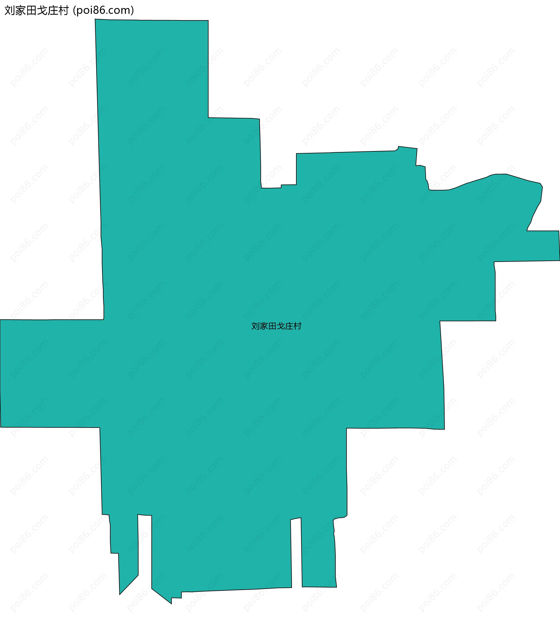 刘家田戈庄村边界地图