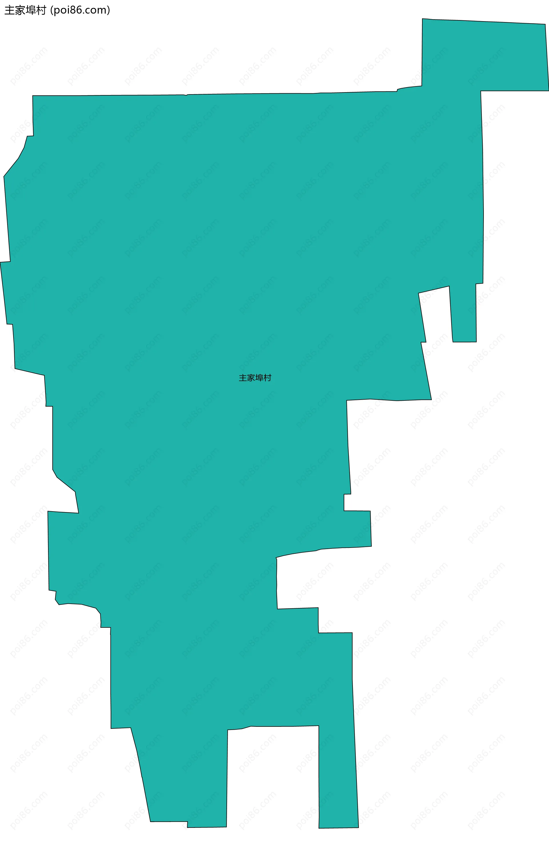 主家埠村边界地图