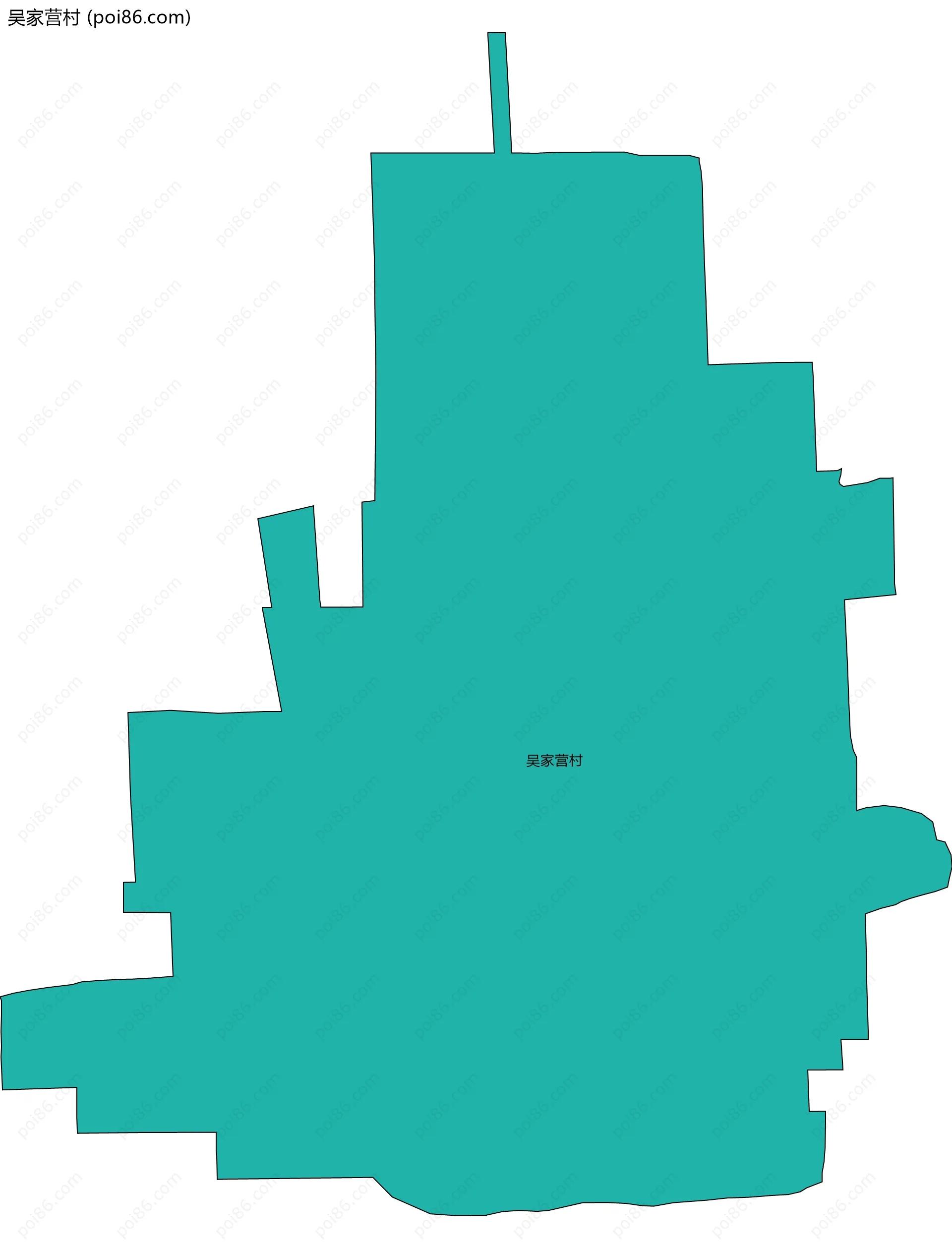 吴家营村边界地图