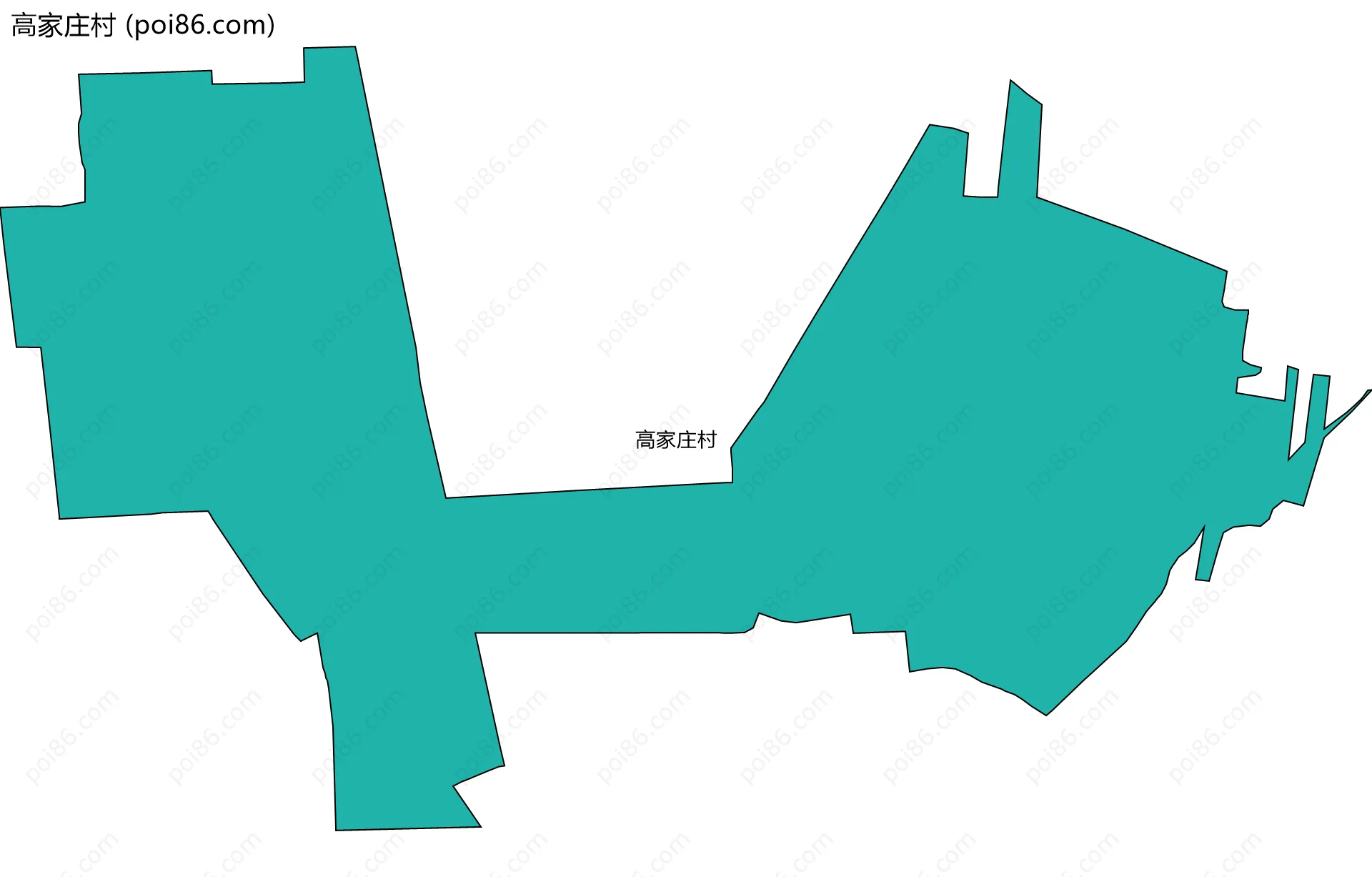高家庄村边界地图