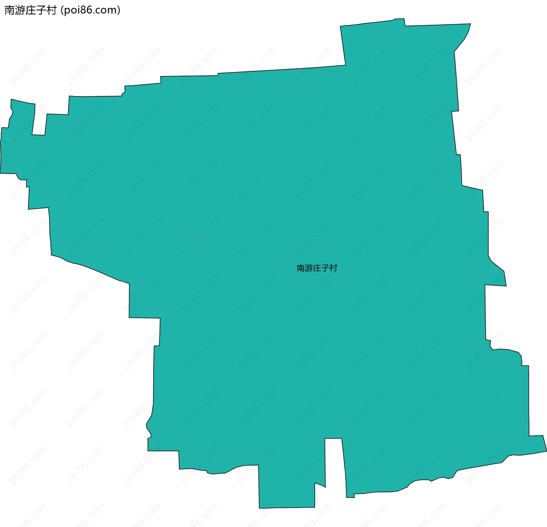南游庄子村边界地图