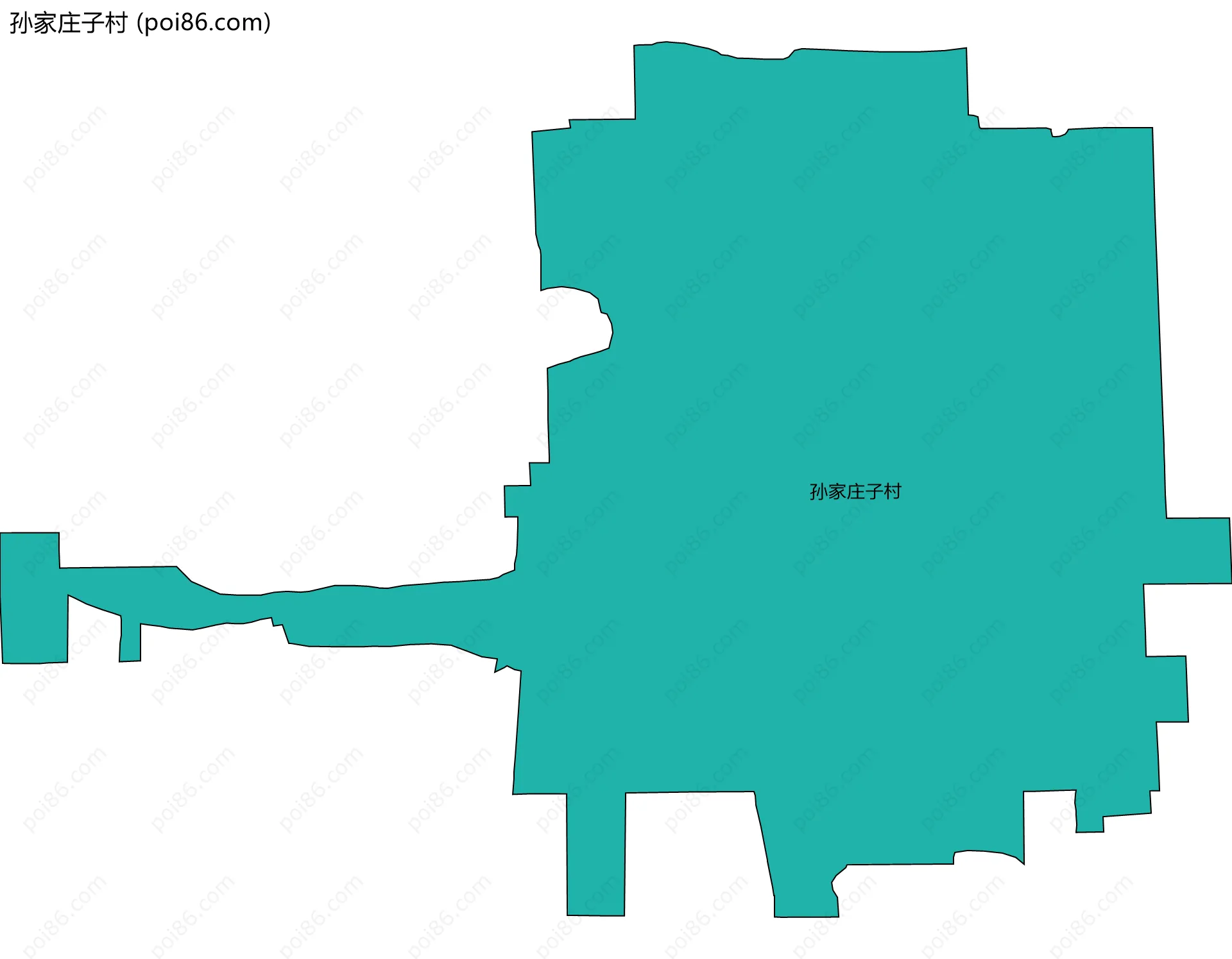 孙家庄子村边界地图