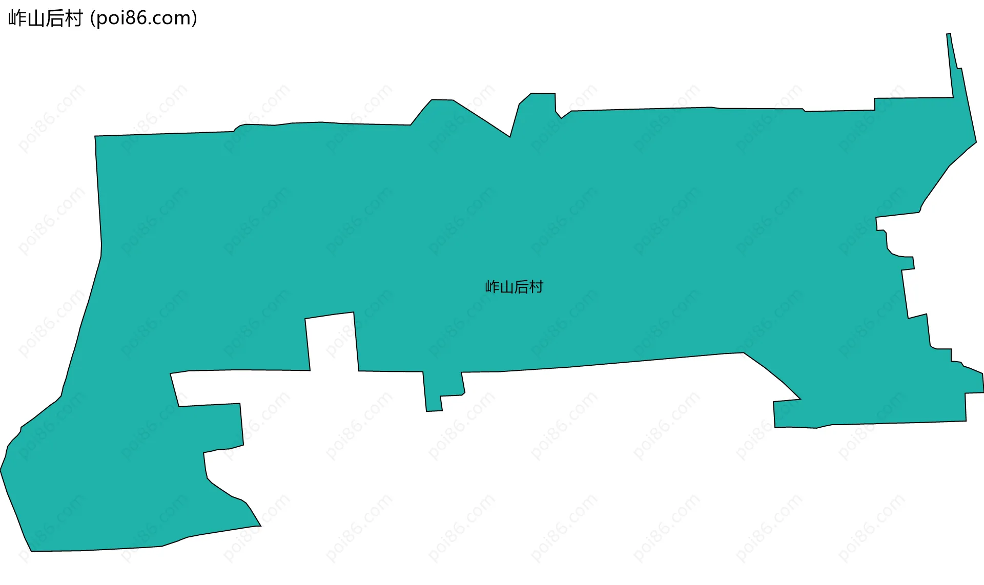岞山后村边界地图