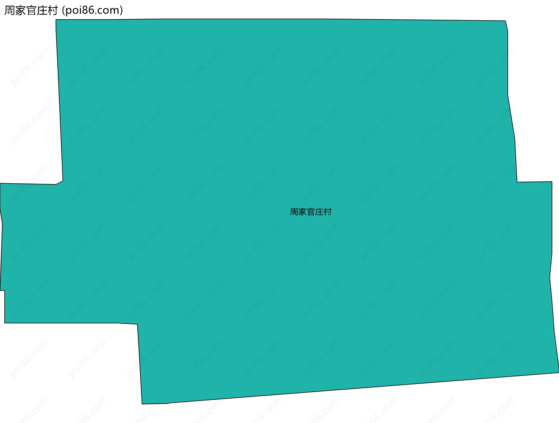 周家官庄村边界地图