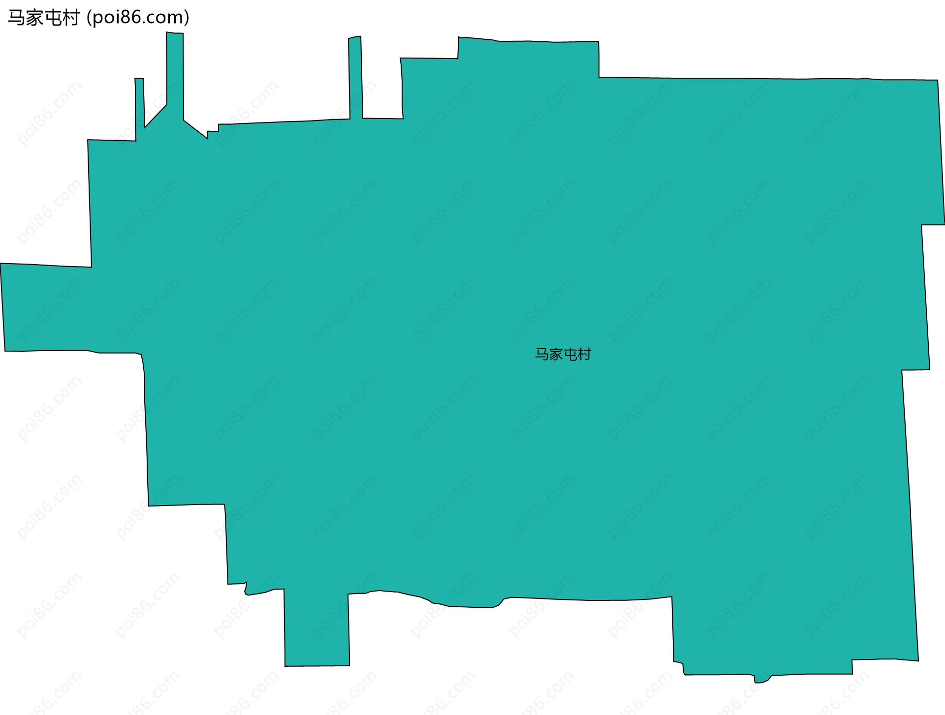 马家屯村边界地图