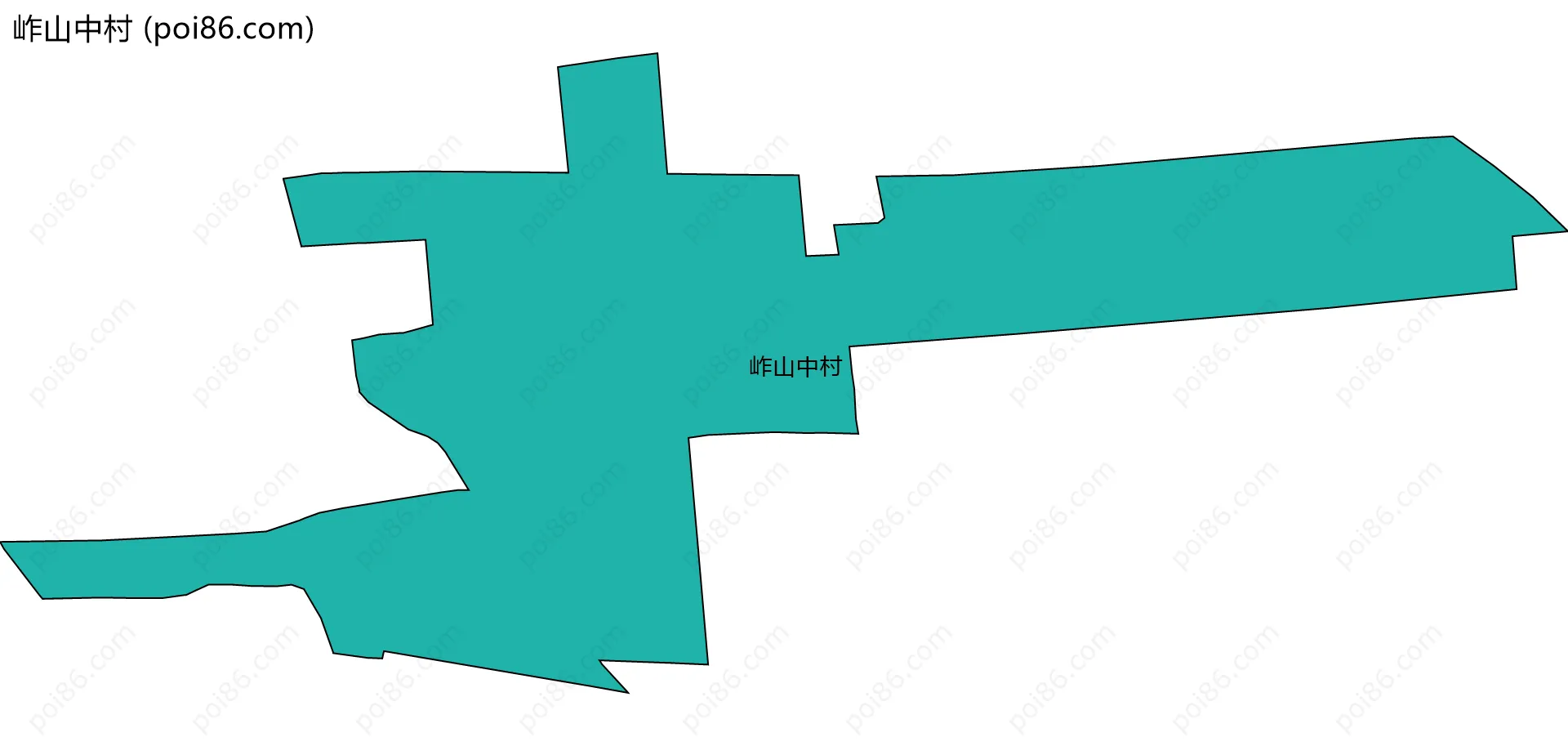 岞山中村边界地图