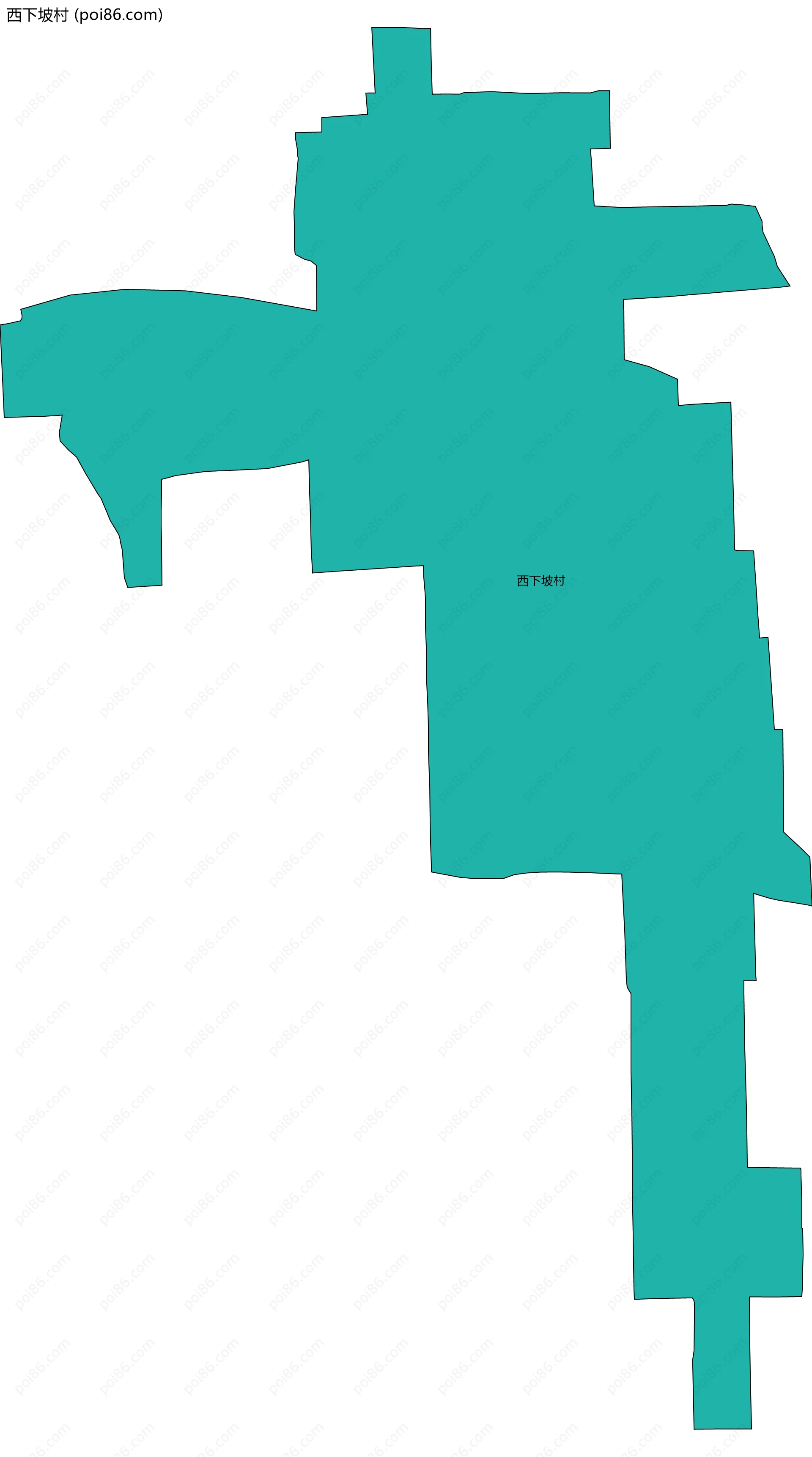 西下坡村边界地图