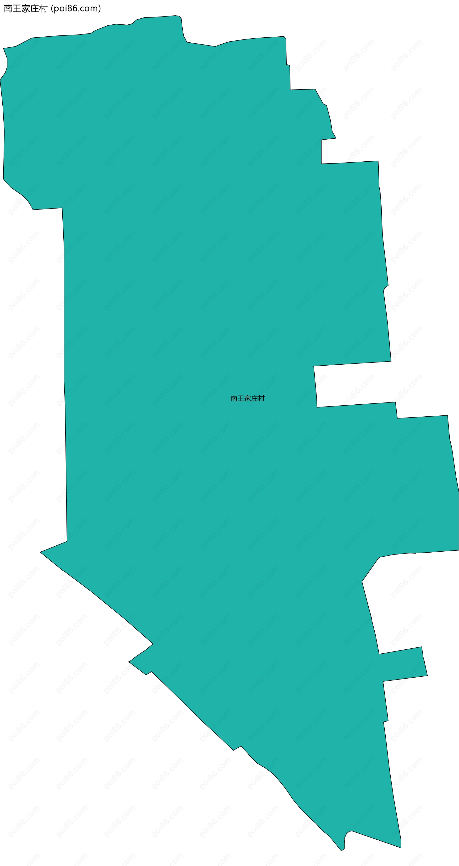 南王家庄村边界地图