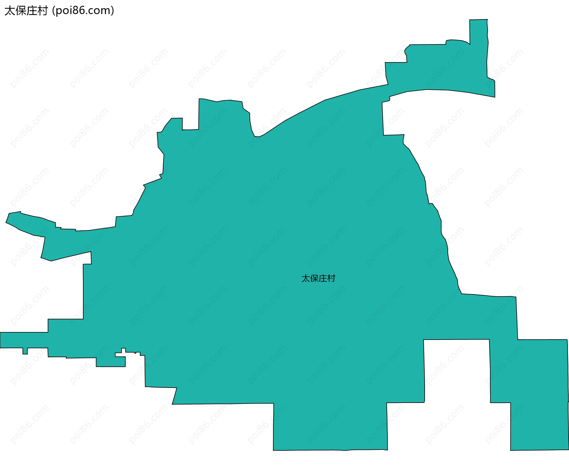 太保庄村边界地图