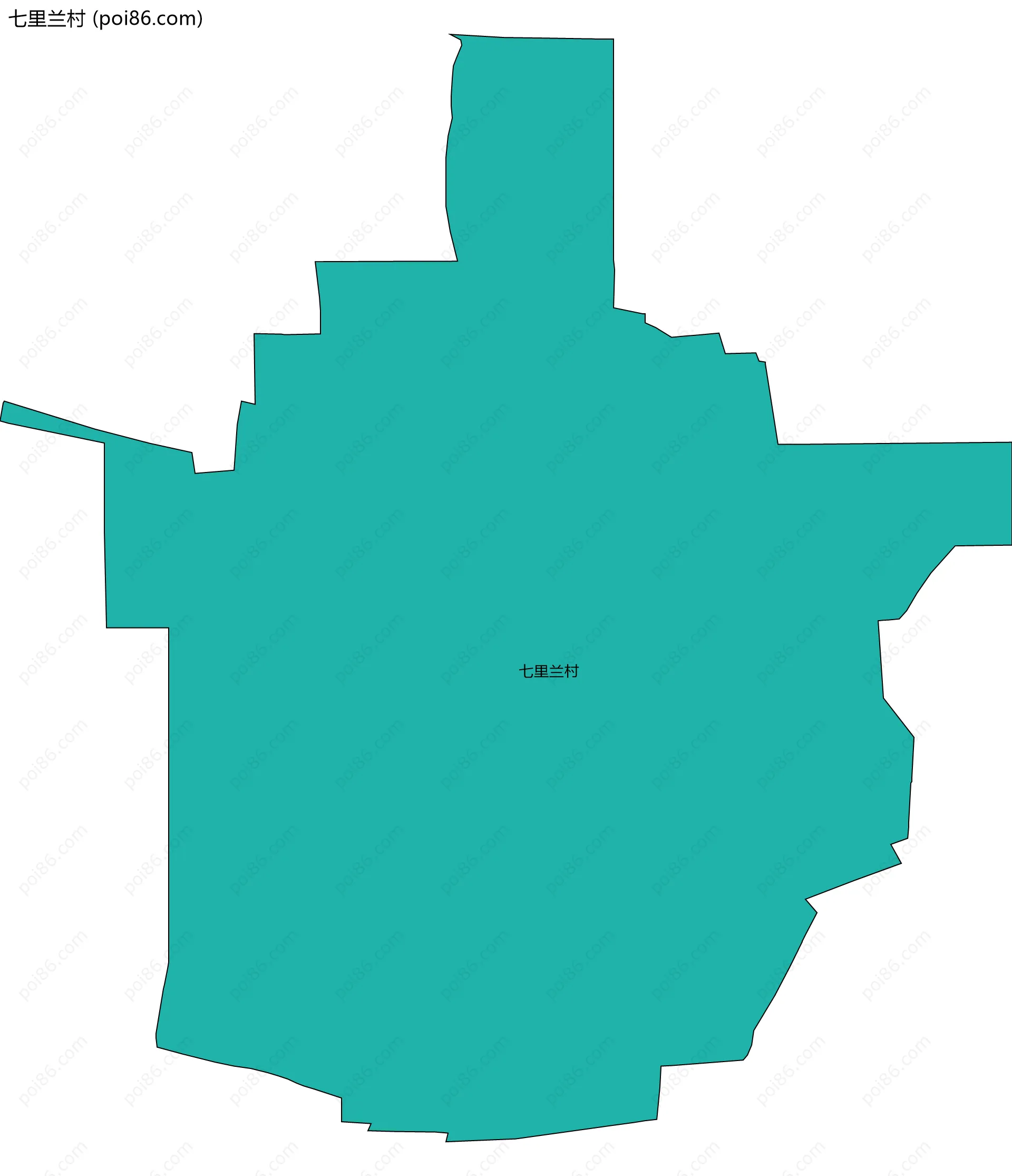 七里兰村边界地图