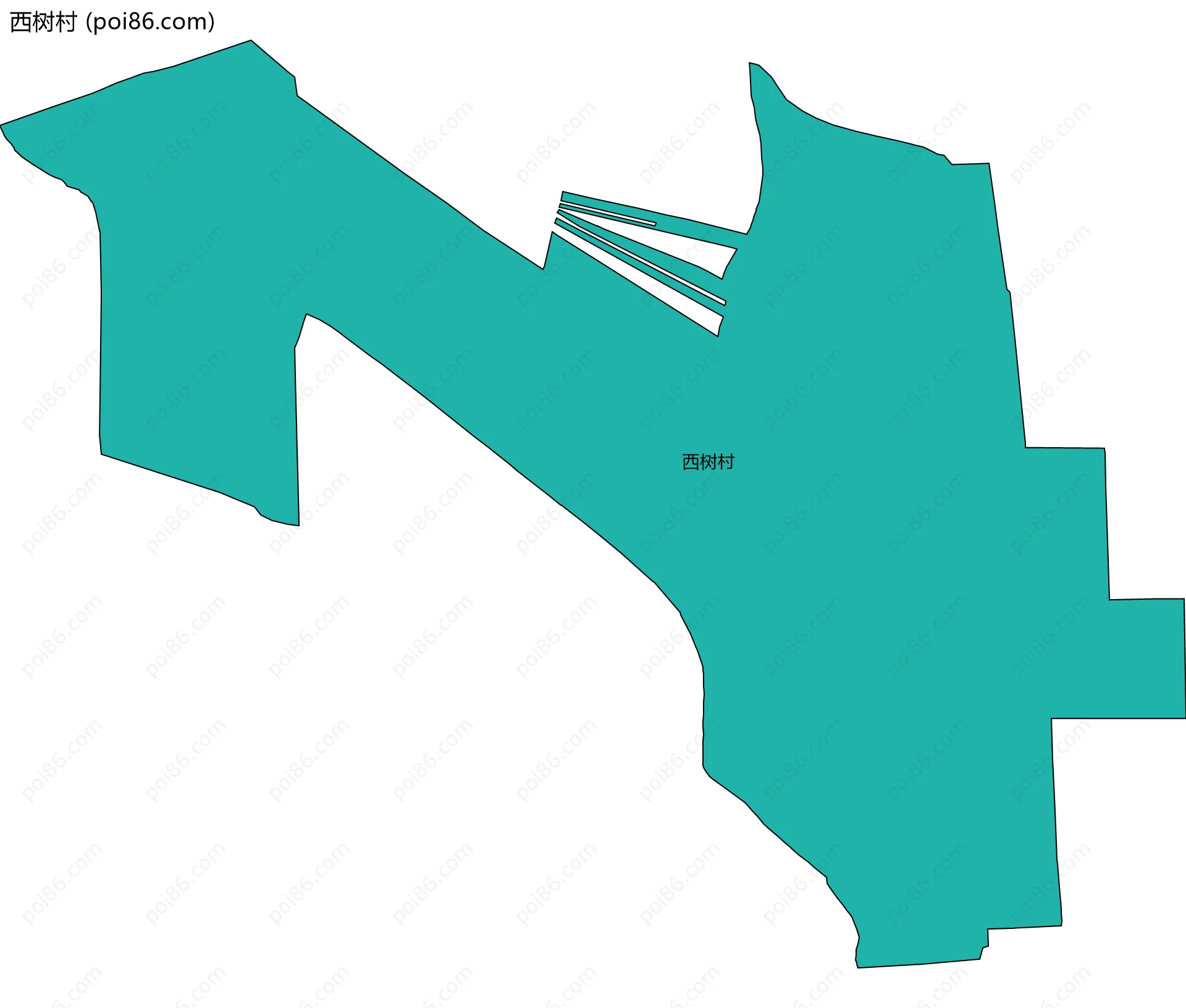 西树村边界地图