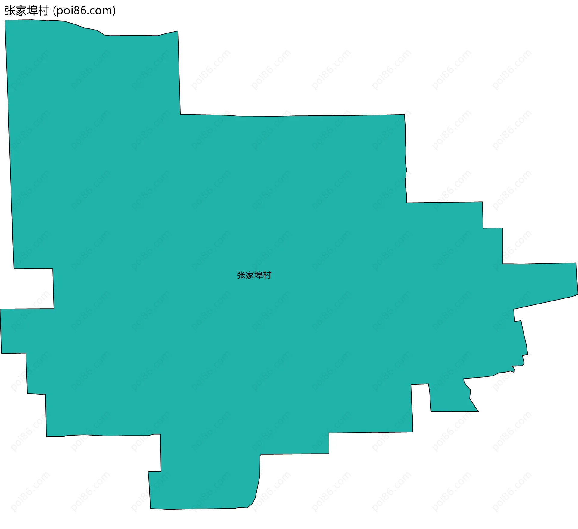 张家埠村边界地图