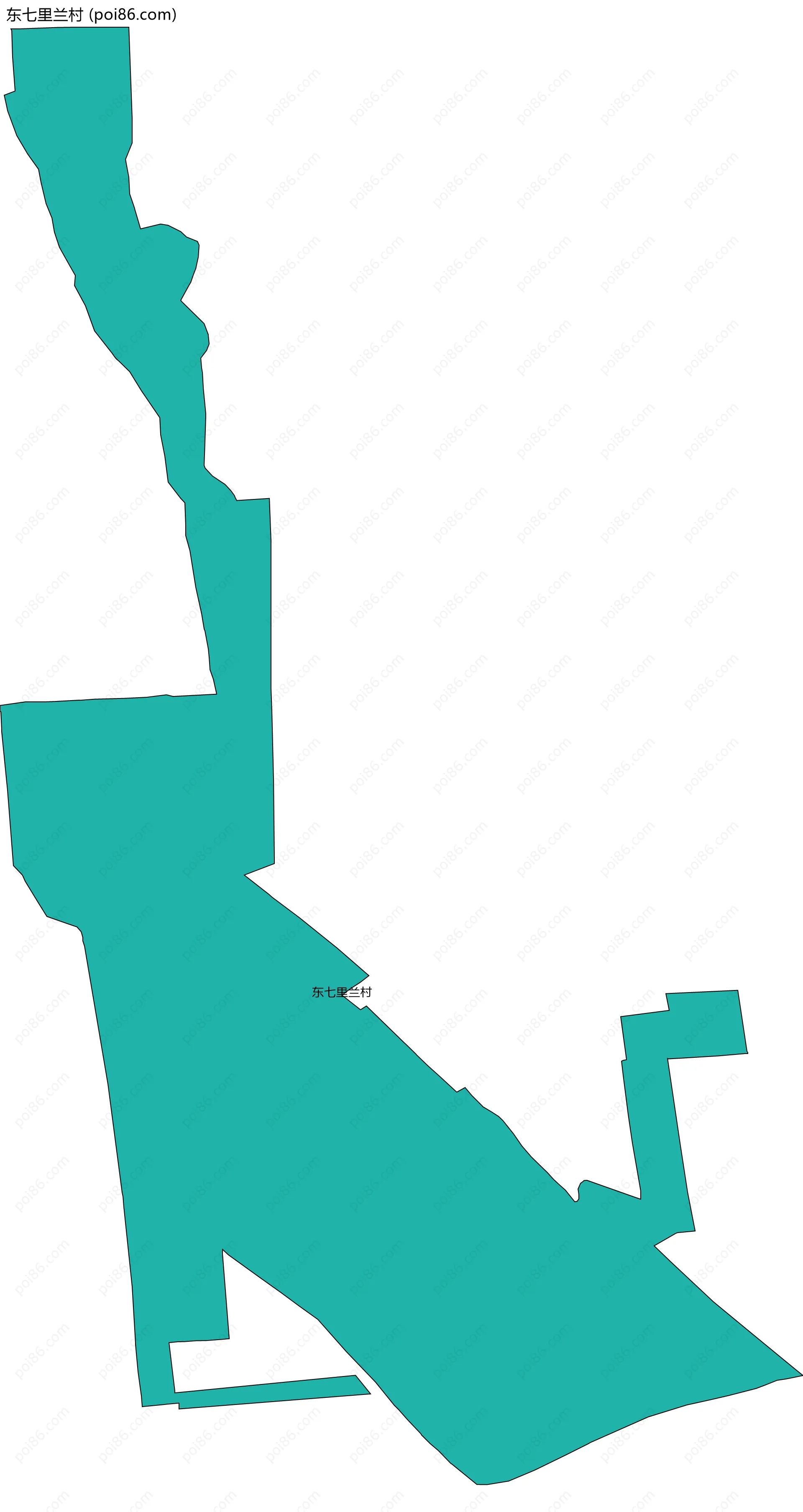 东七里兰村边界地图
