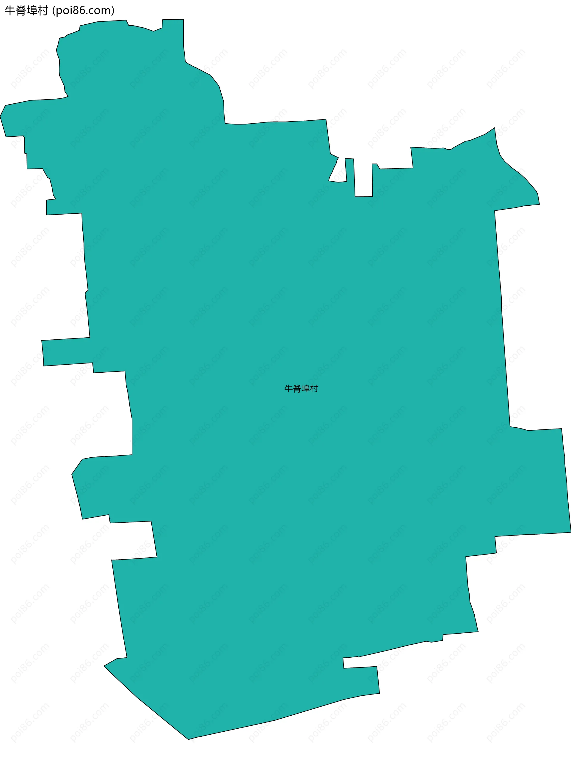 牛脊埠村边界地图