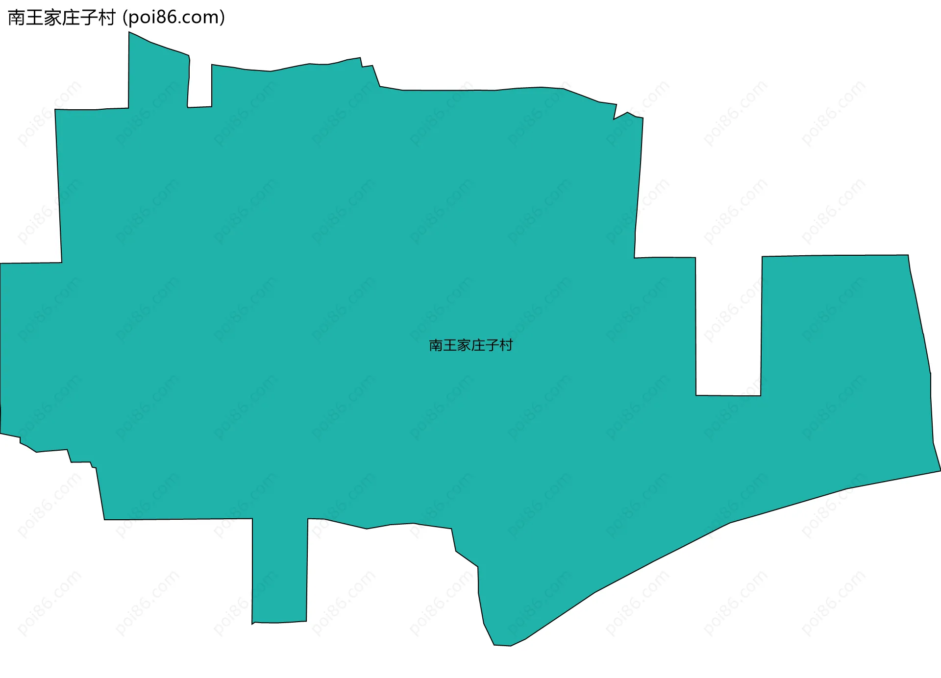 南王家庄子村边界地图